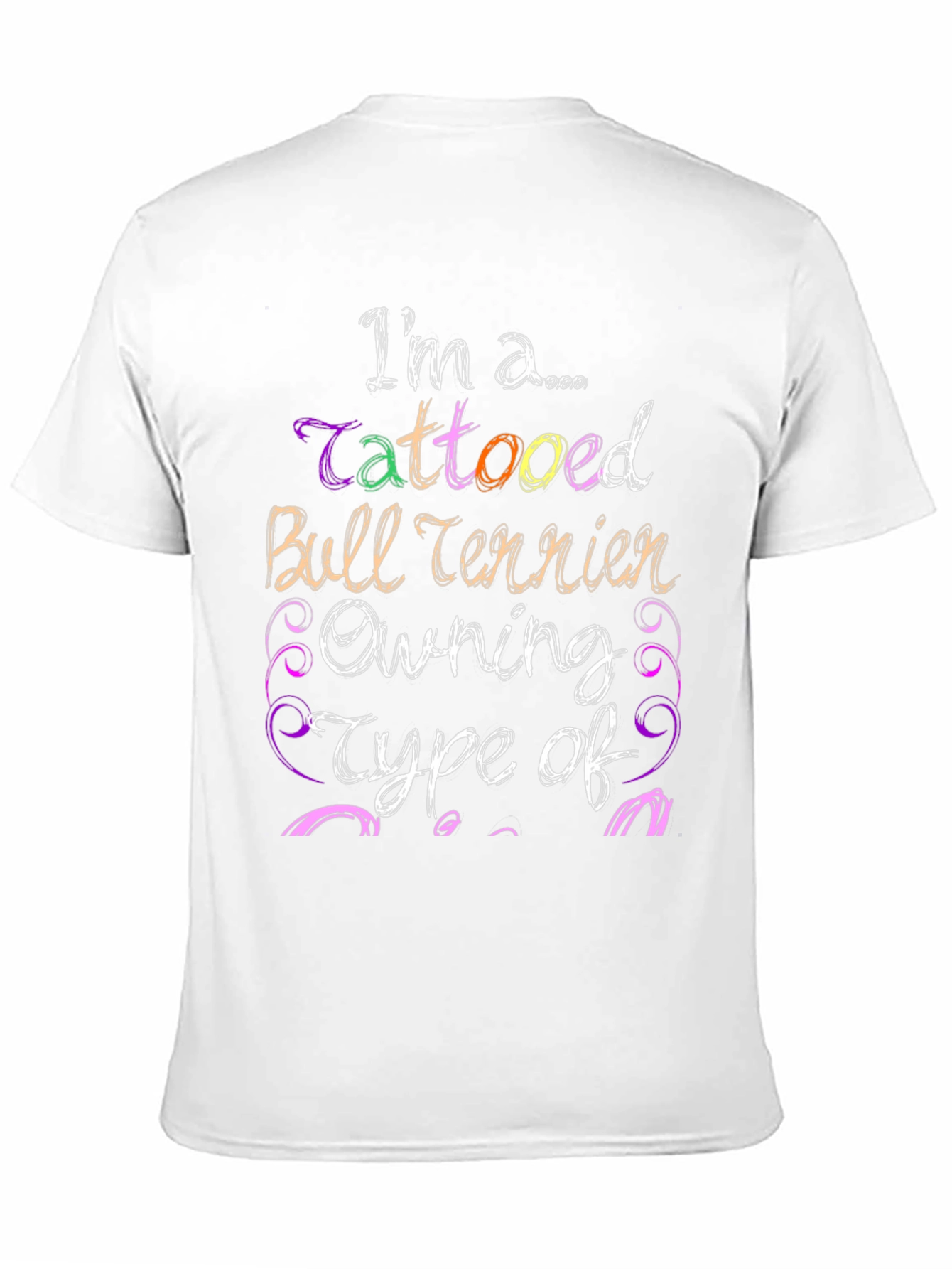 Camiseta Negra Soy un dueño tatuado de Bull Terrier