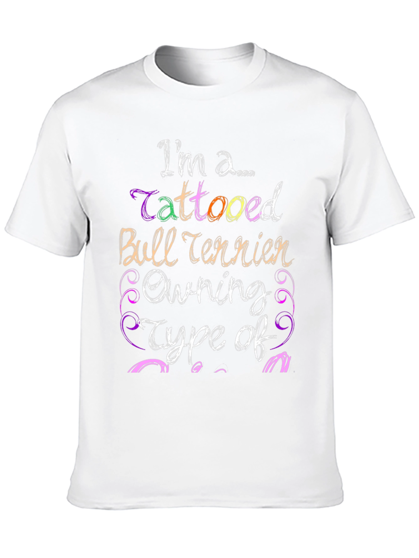 Camiseta Negra Soy un dueño tatuado de Bull Terrier