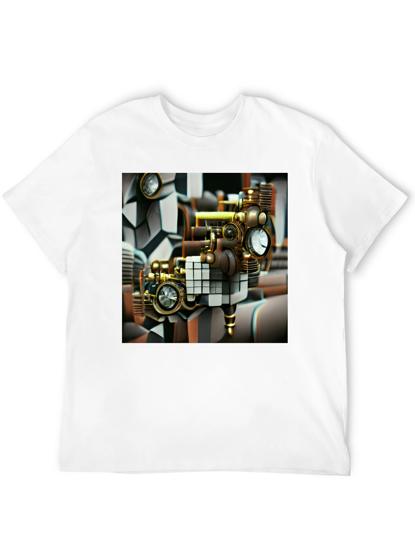 Camiseta Negra con Diseño Steampunk Exclusivo