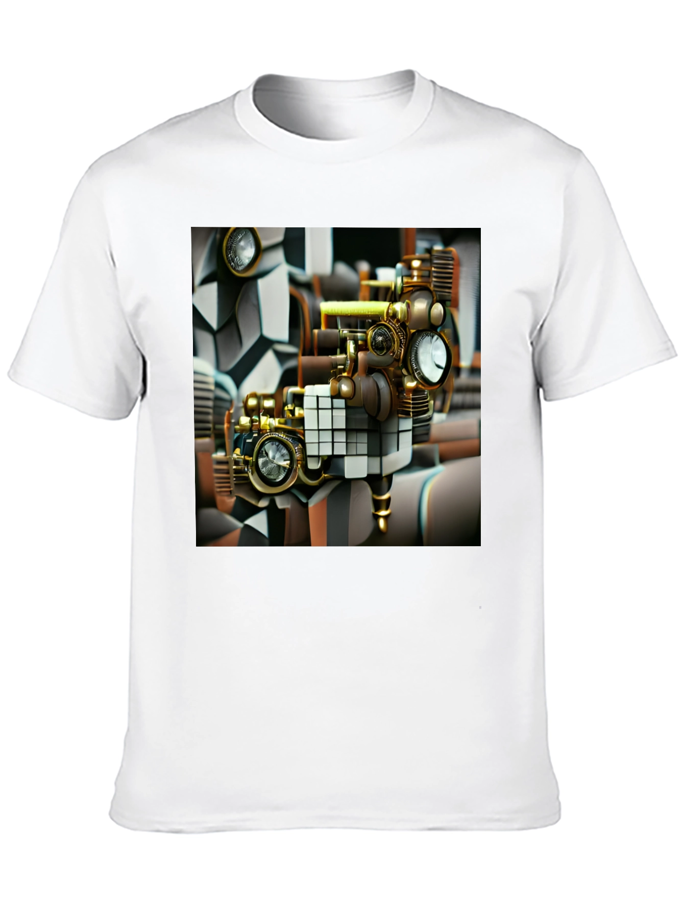 Camiseta Negra con Diseño Steampunk Exclusivo