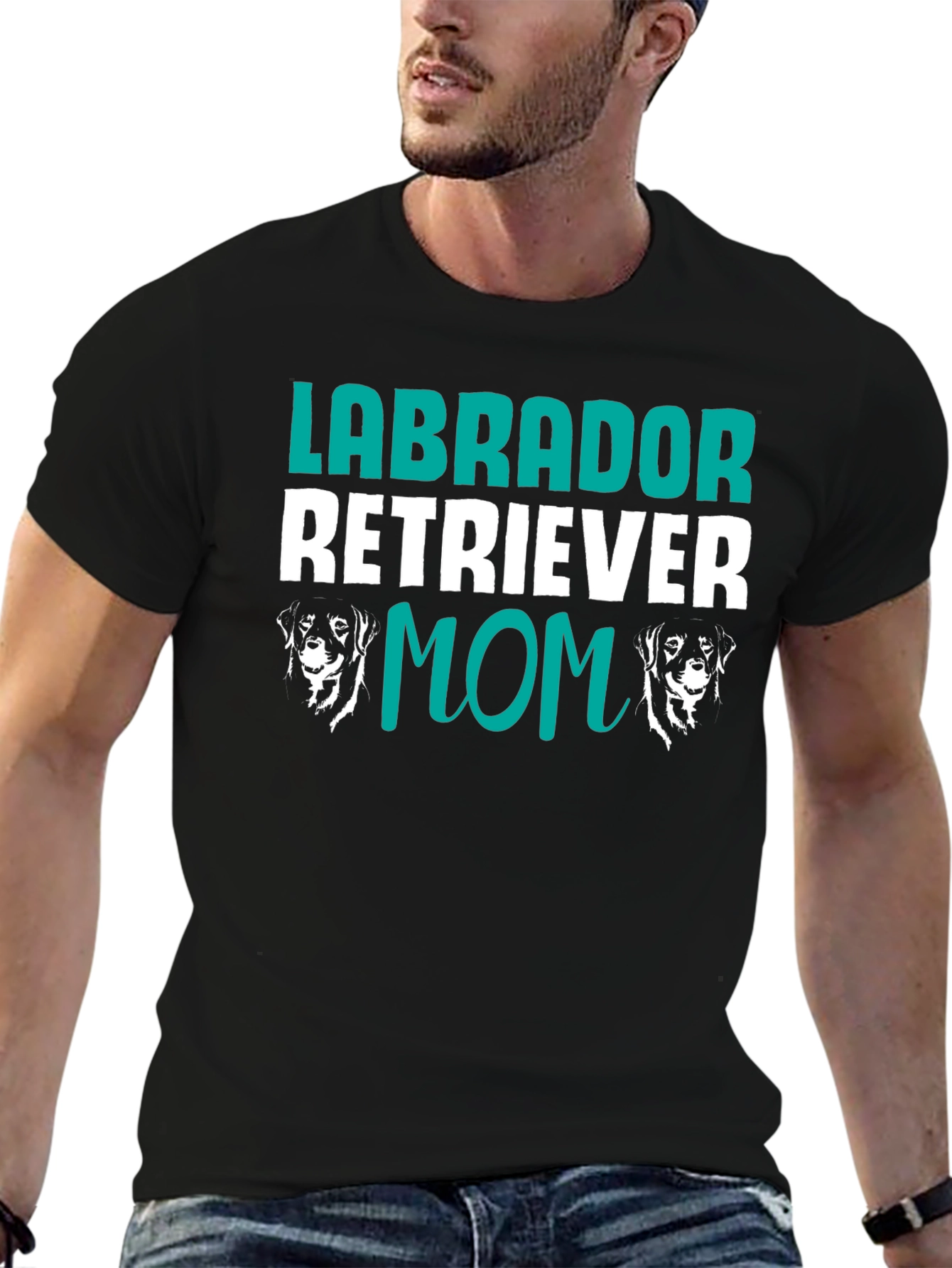 Camiseta Negra Labrador Retriever Mom