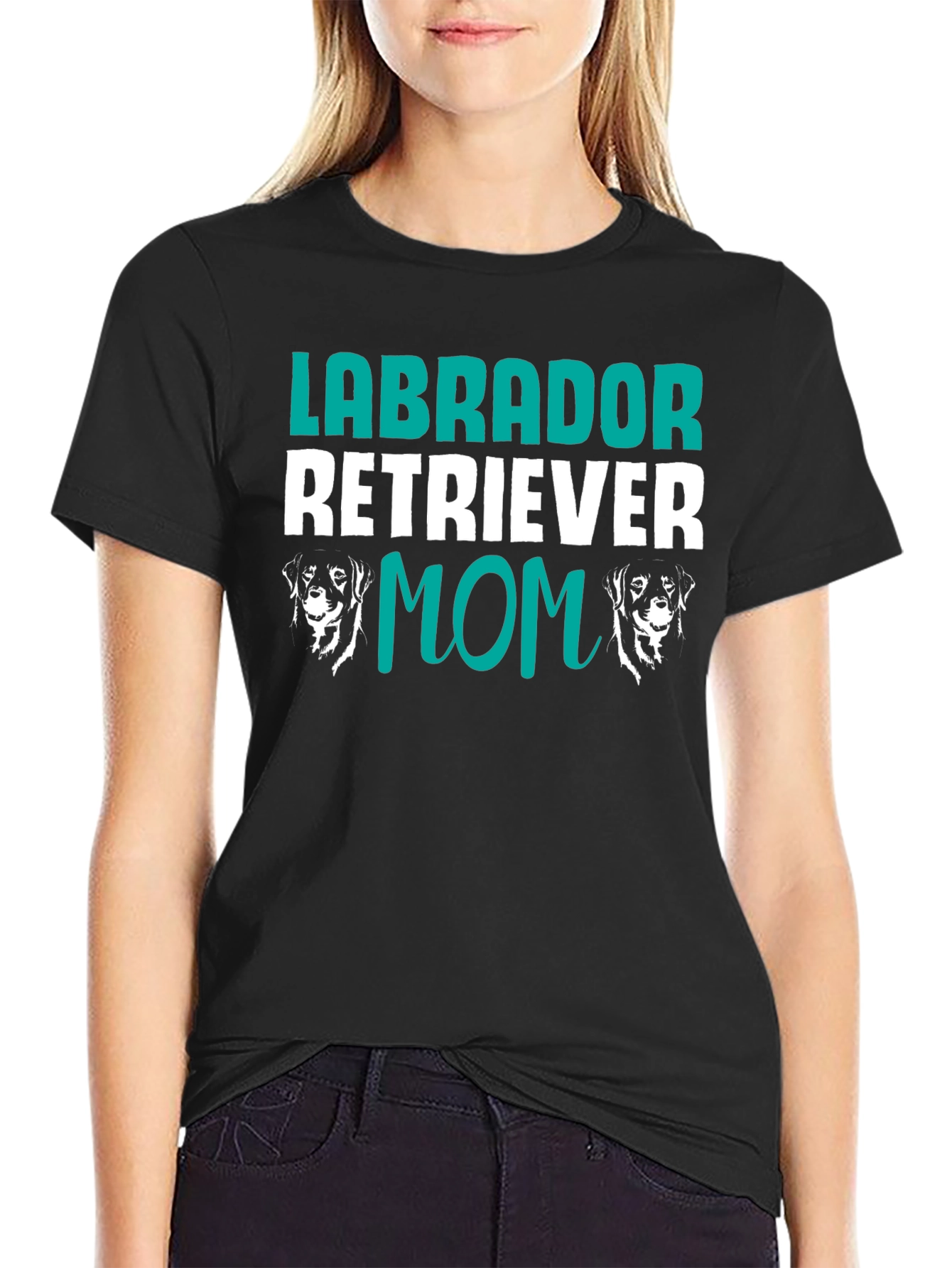 Camiseta Negra Labrador Retriever Mom