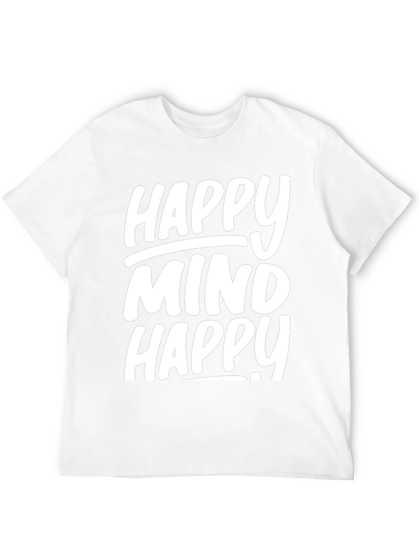 Camiseta Negra con Diseño Happy Mind Happy