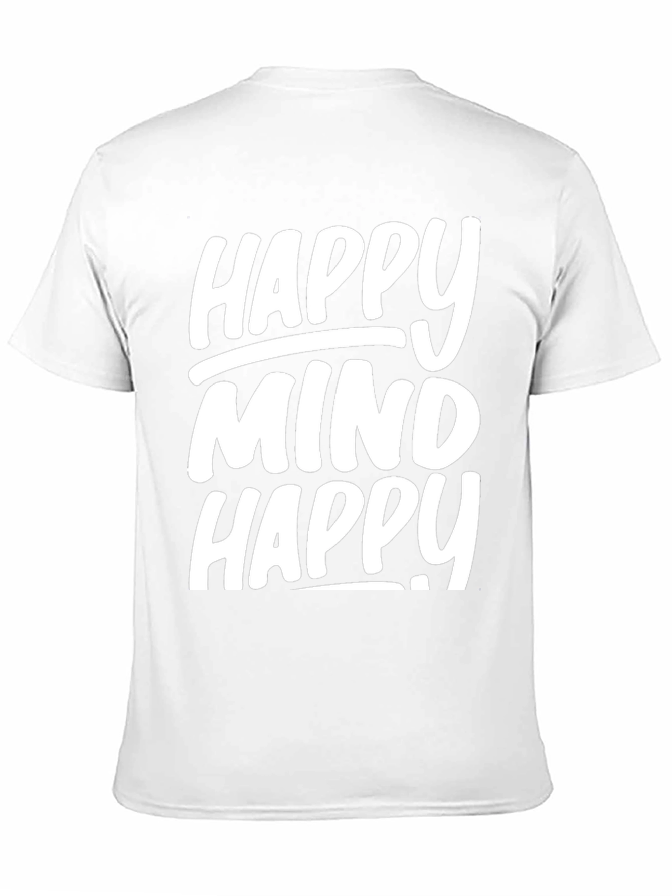 Camiseta Negra con Diseño Happy Mind Happy