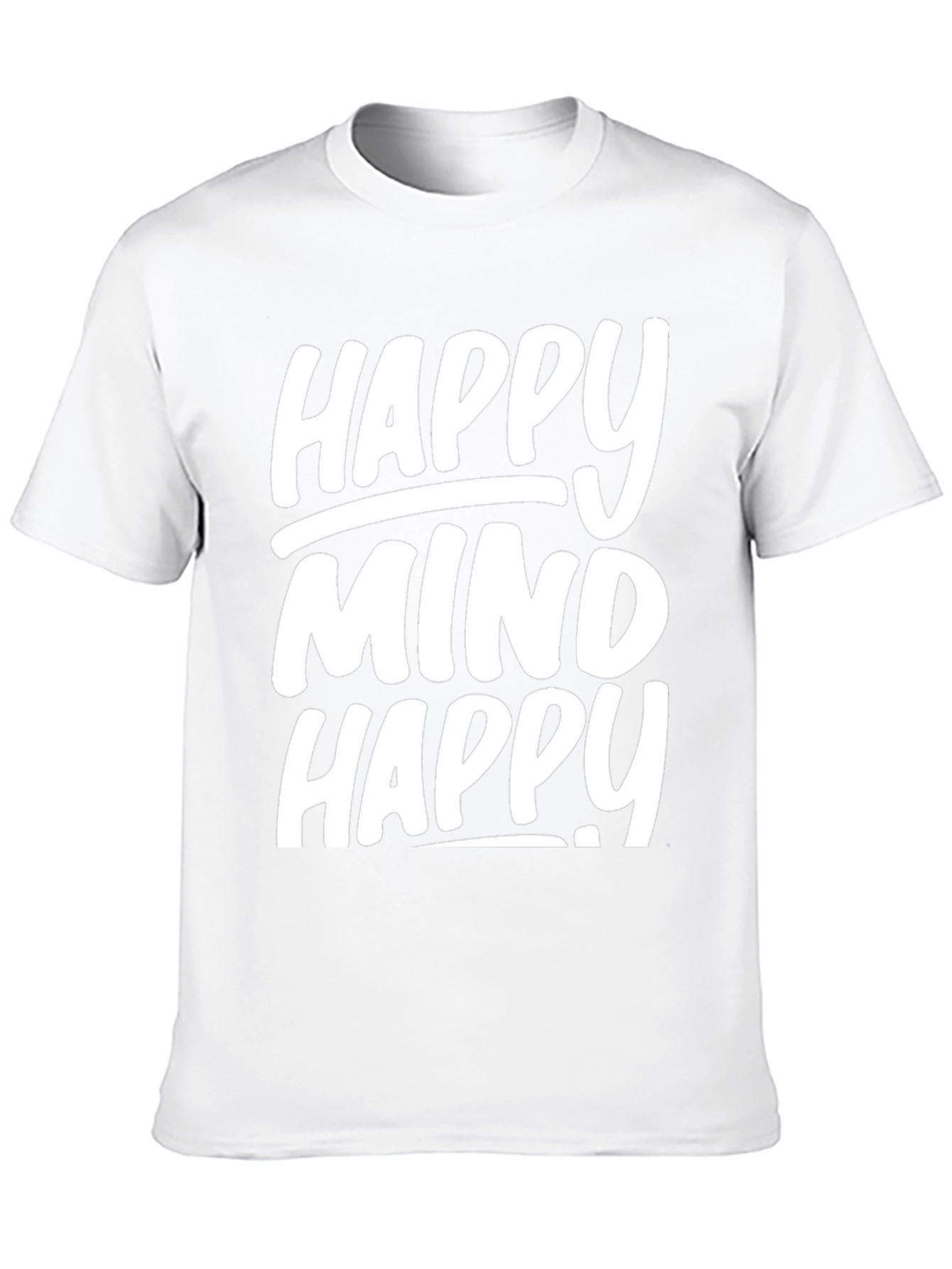Camiseta Negra con Diseño Happy Mind Happy