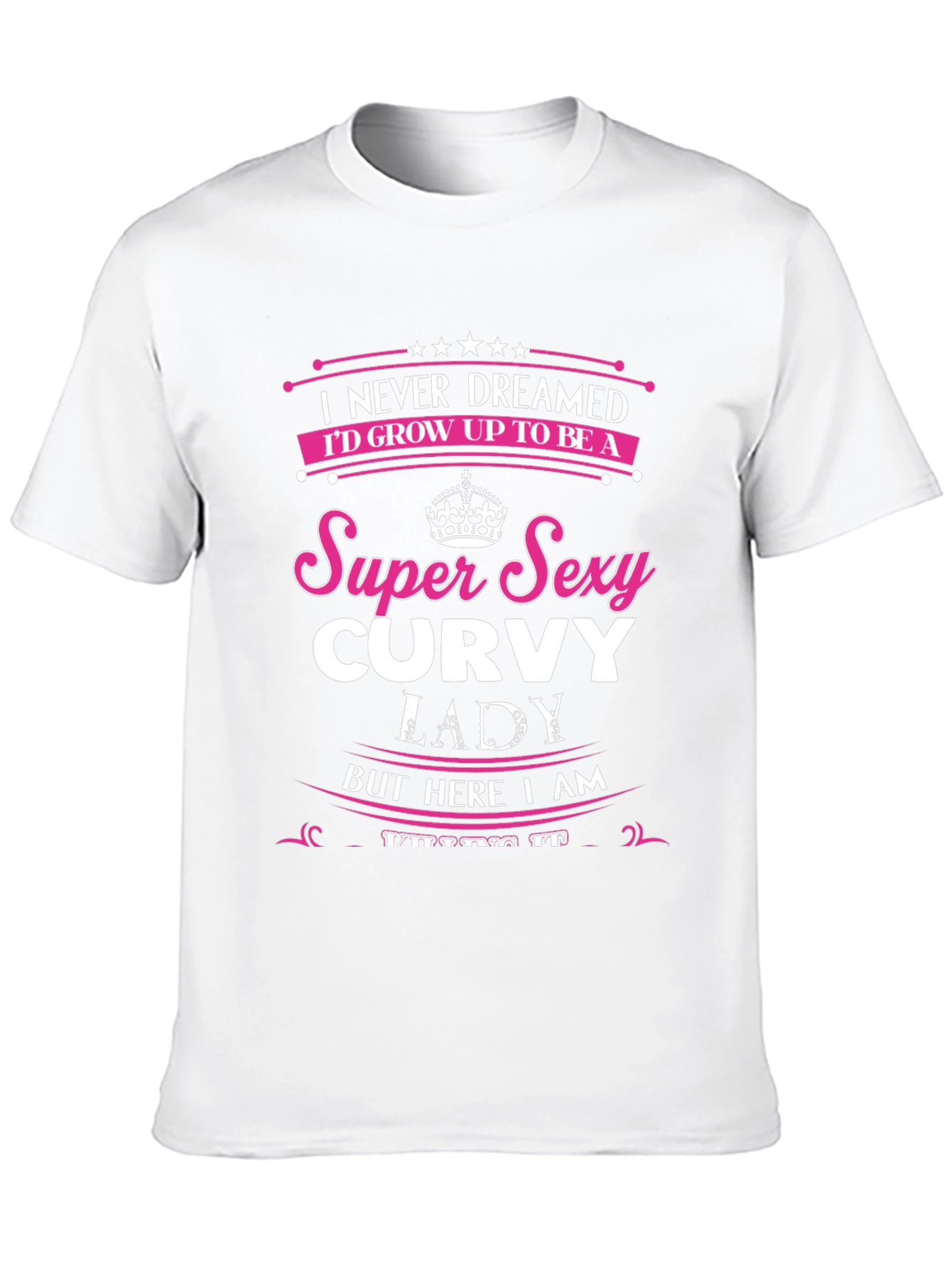 Camiseta Negra con Diseño Curvy Lady