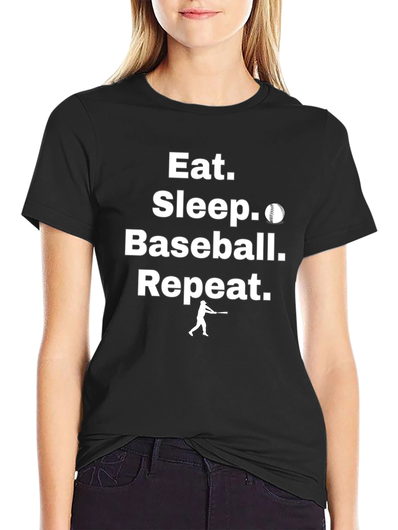 Camiseta Eat Sleep Baseball Repeat para Hombre