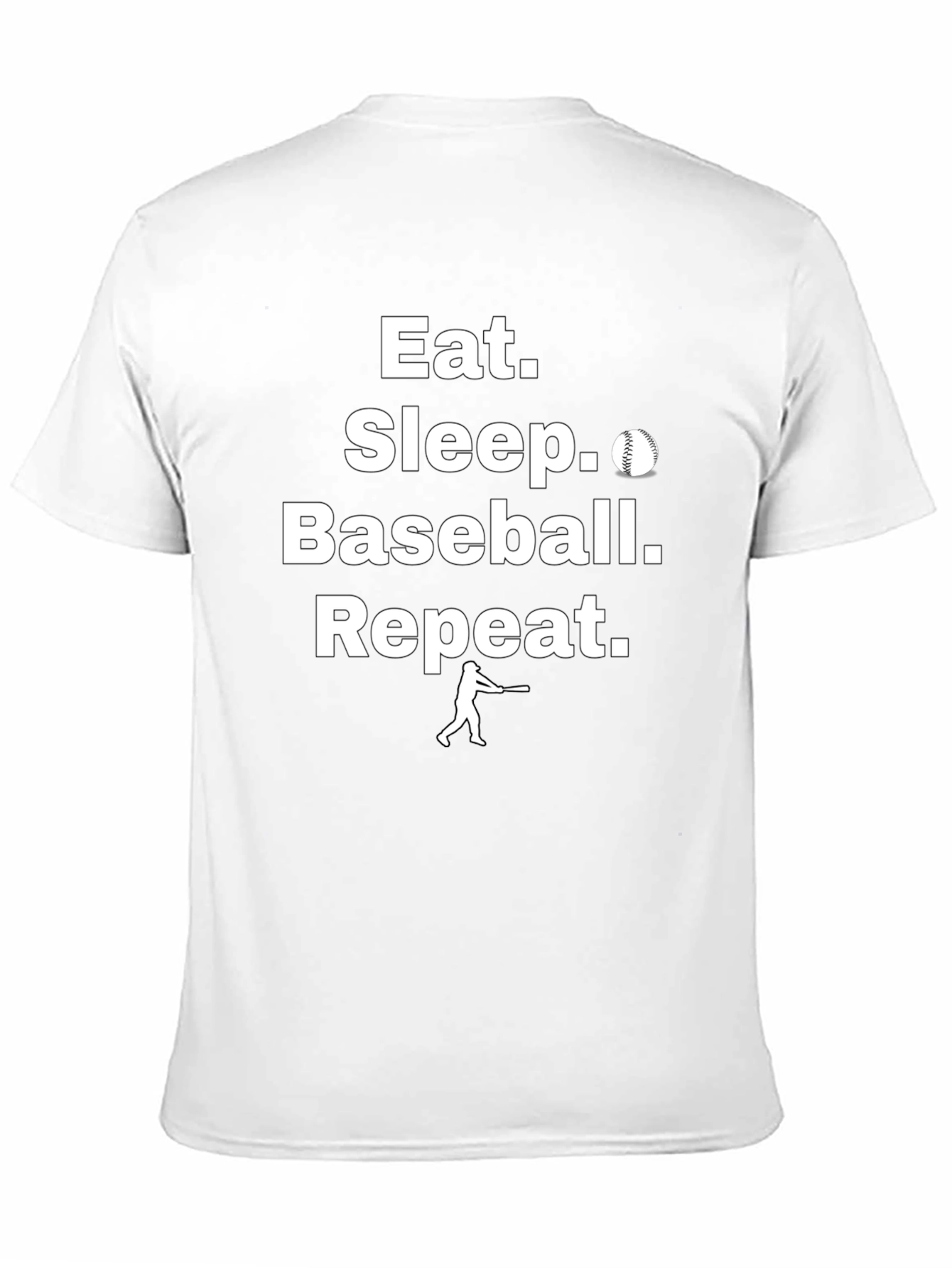 Camiseta Eat Sleep Baseball Repeat para Hombre