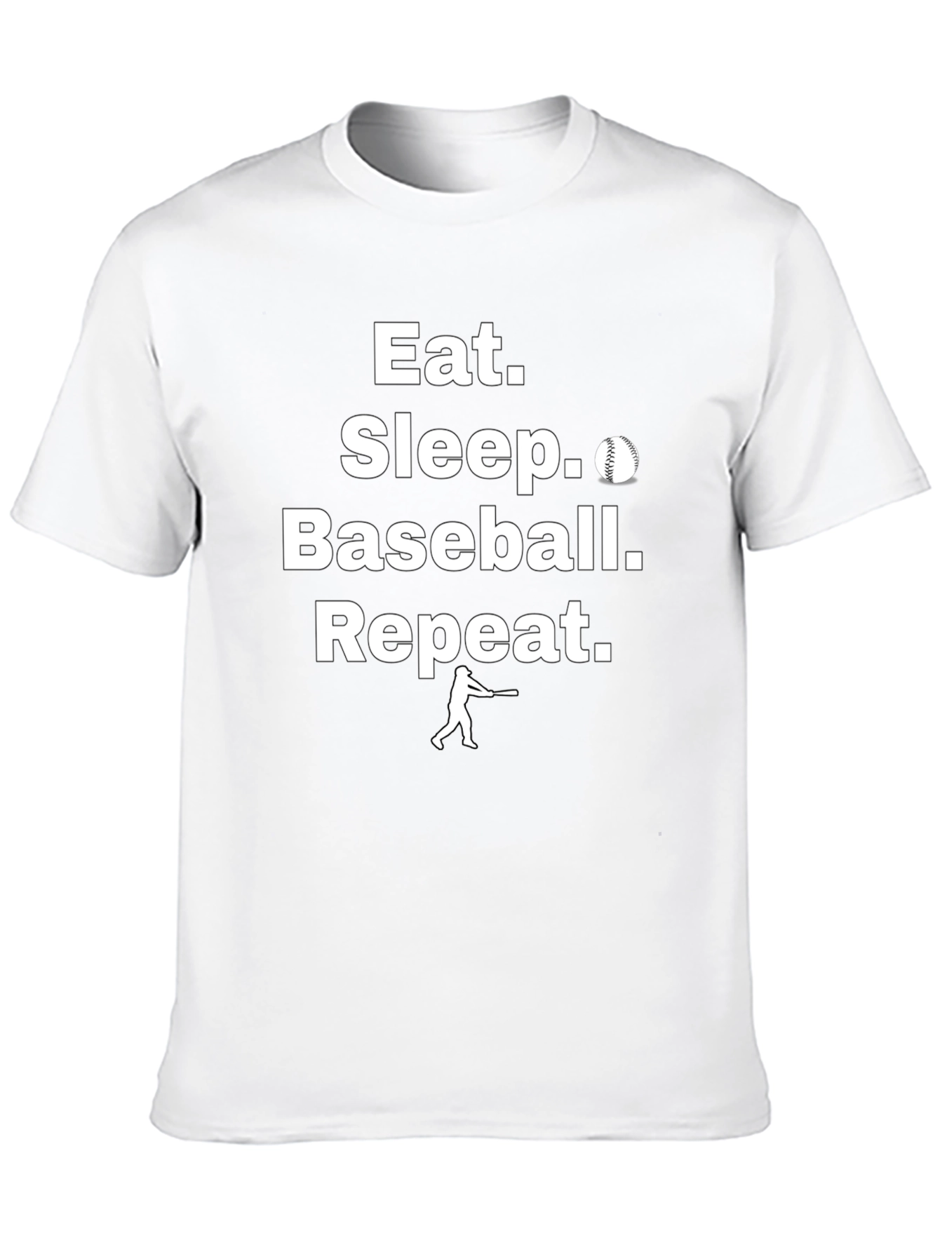 Camiseta Eat Sleep Baseball Repeat para Hombre