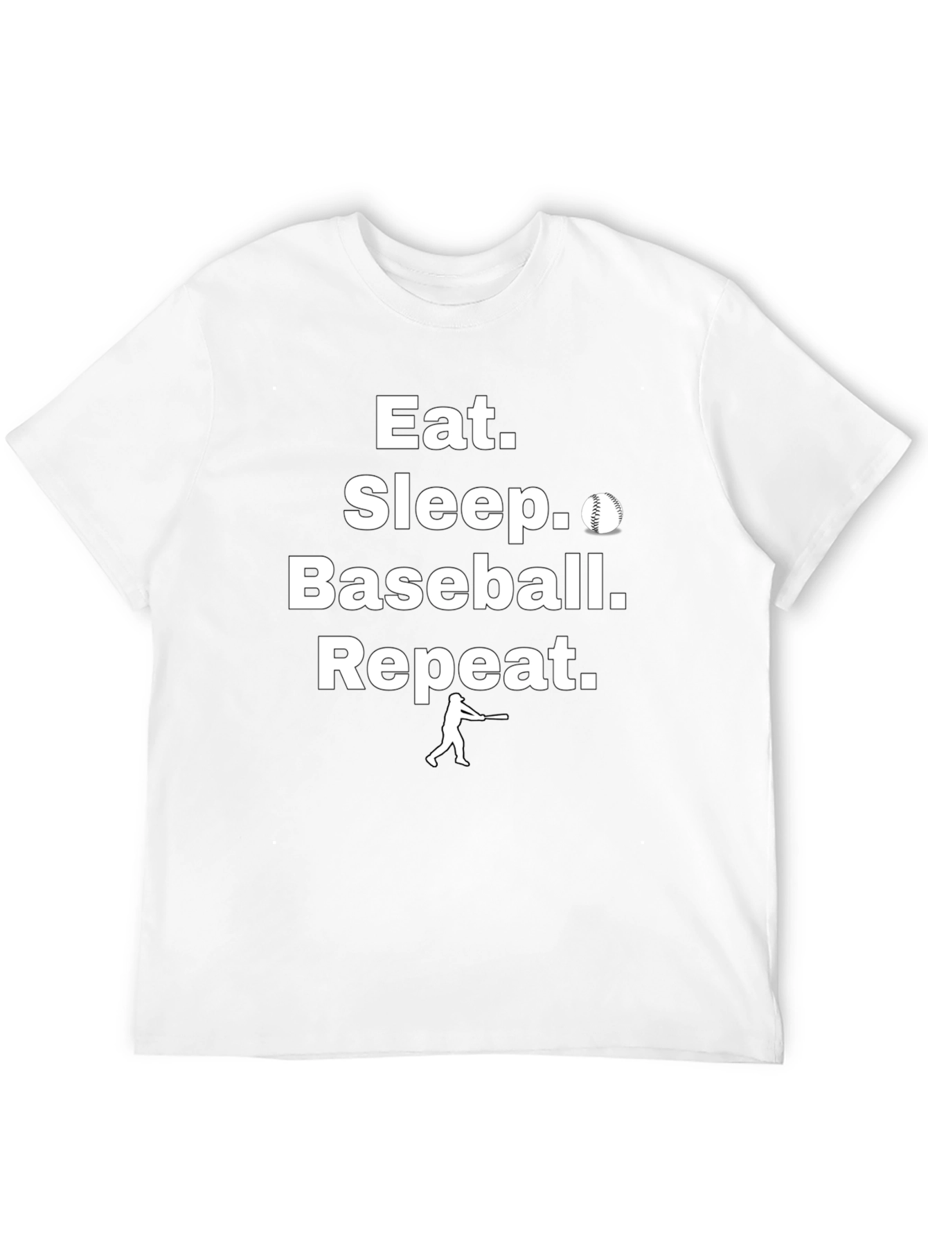 Camiseta Eat Sleep Baseball Repeat para Hombre