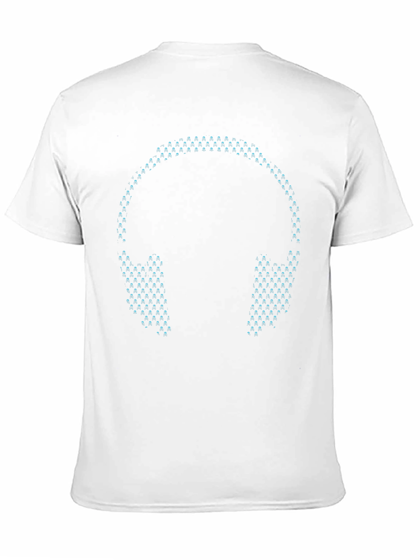 Camiseta Negra con Diseño de Auriculares Luminosos