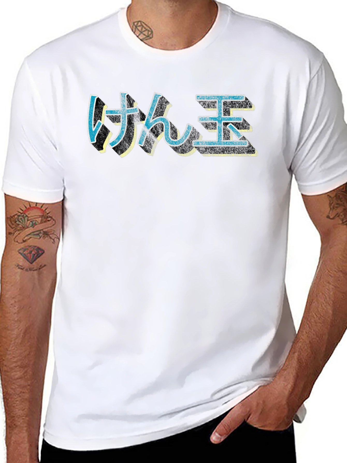 Camiseta Negra con Texto Japonés