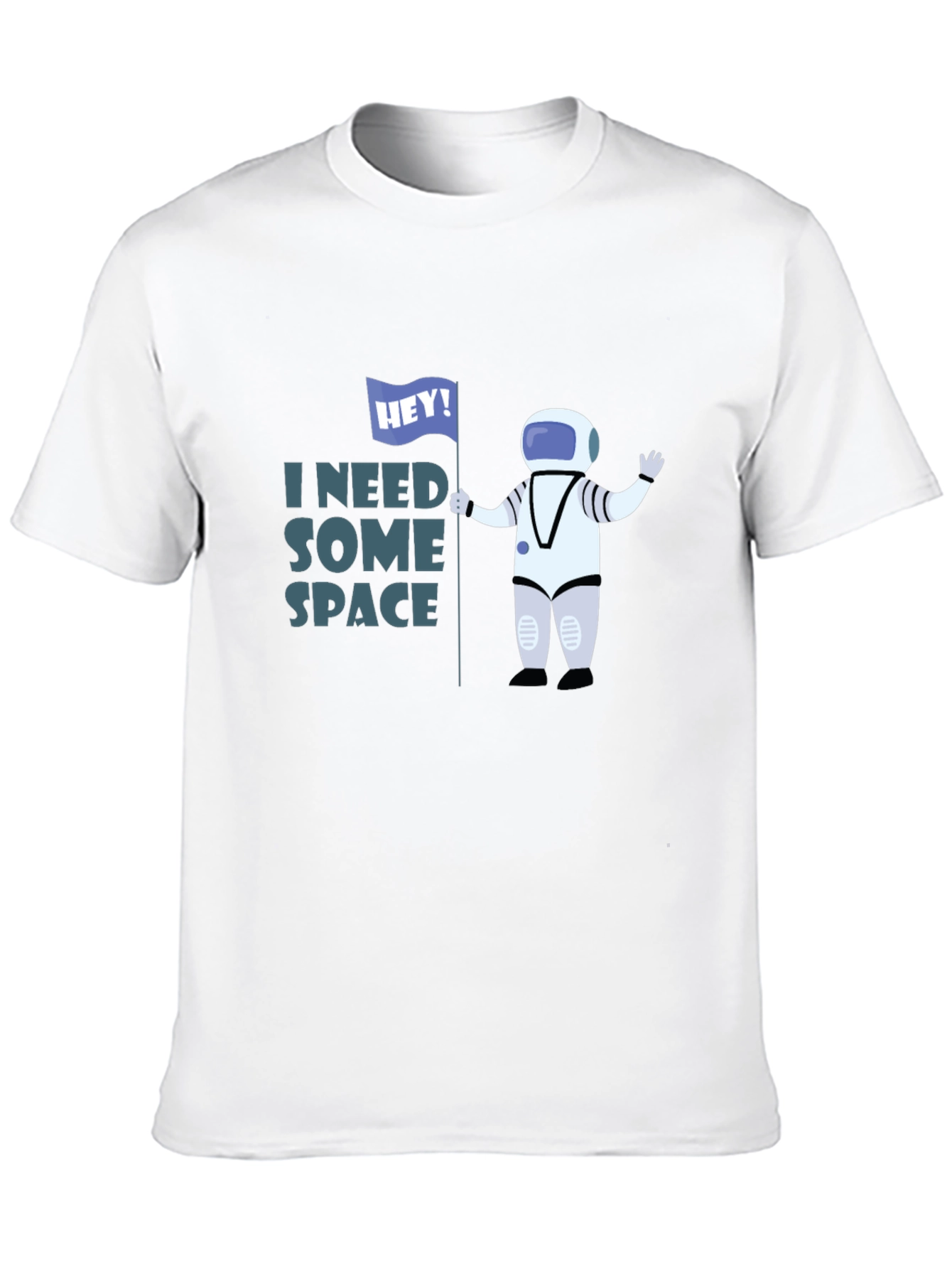 Camiseta Negra Necesito Espacio Astronauta Divertido