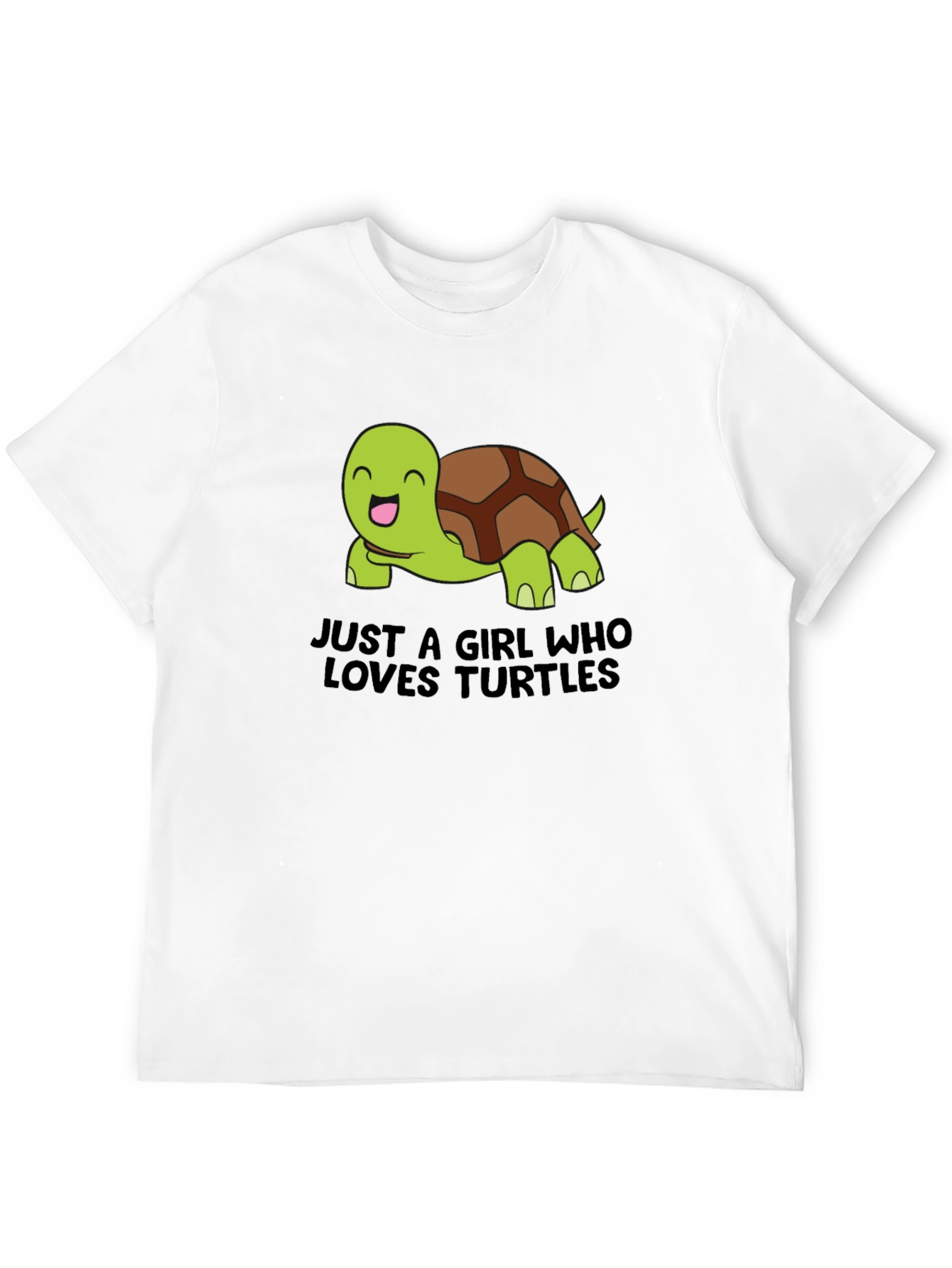 Camiseta Negra Just a Girl Who Loves Turtles
