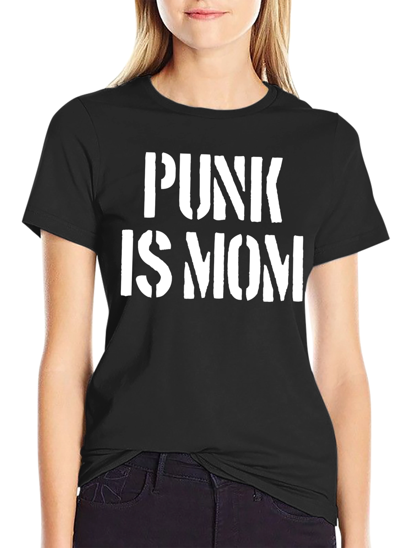 Camiseta Negra: Punk es Mamá - Estilo Único