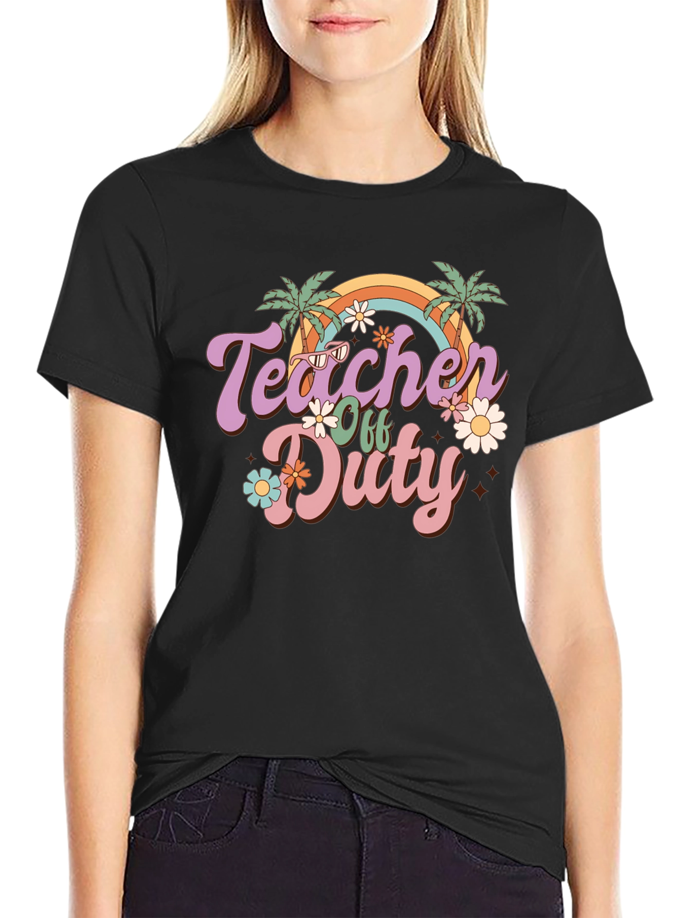 Camiseta Teacher Off Duty Retro para Profesor