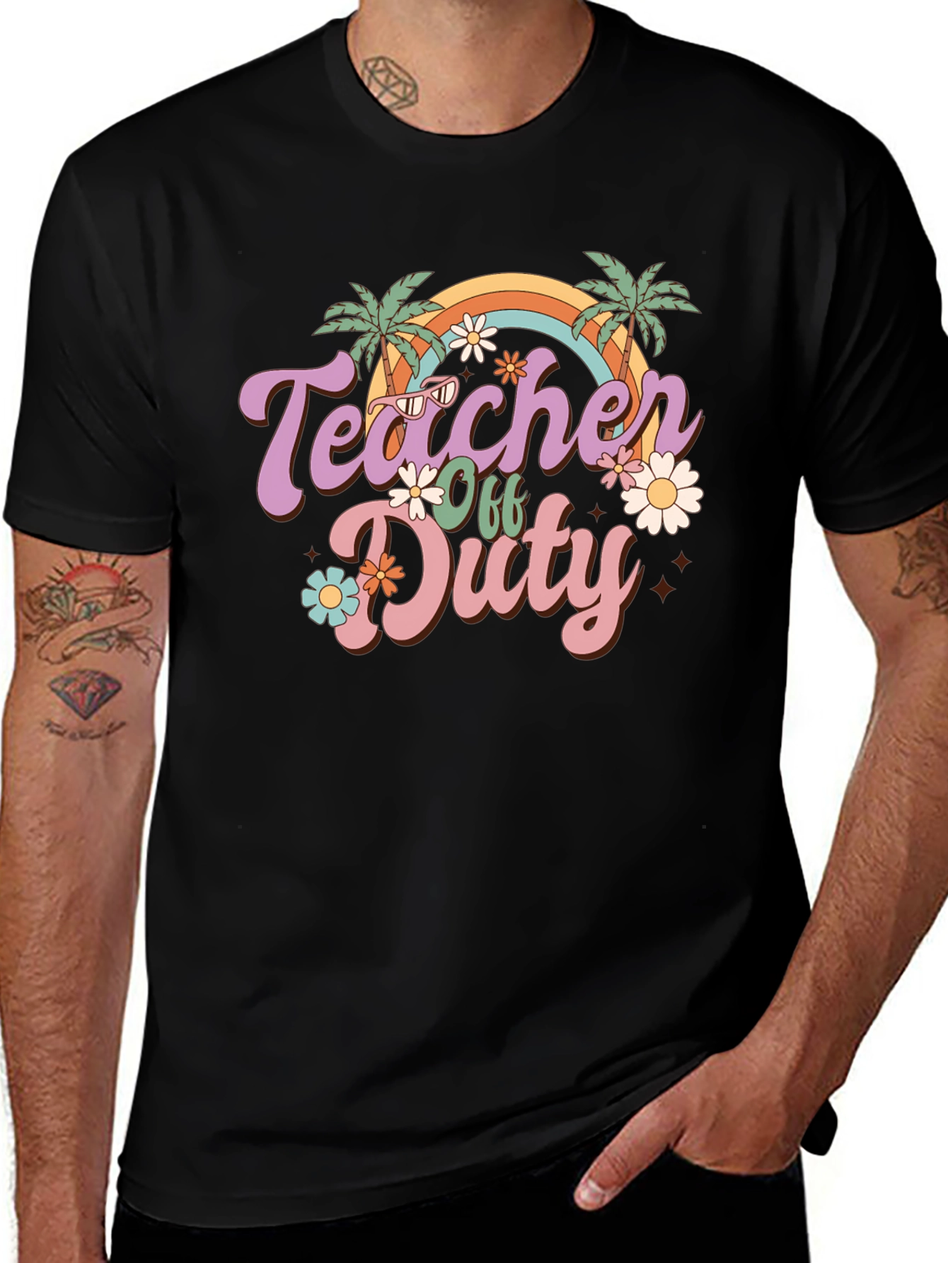 Camiseta Teacher Off Duty Retro para Profesor