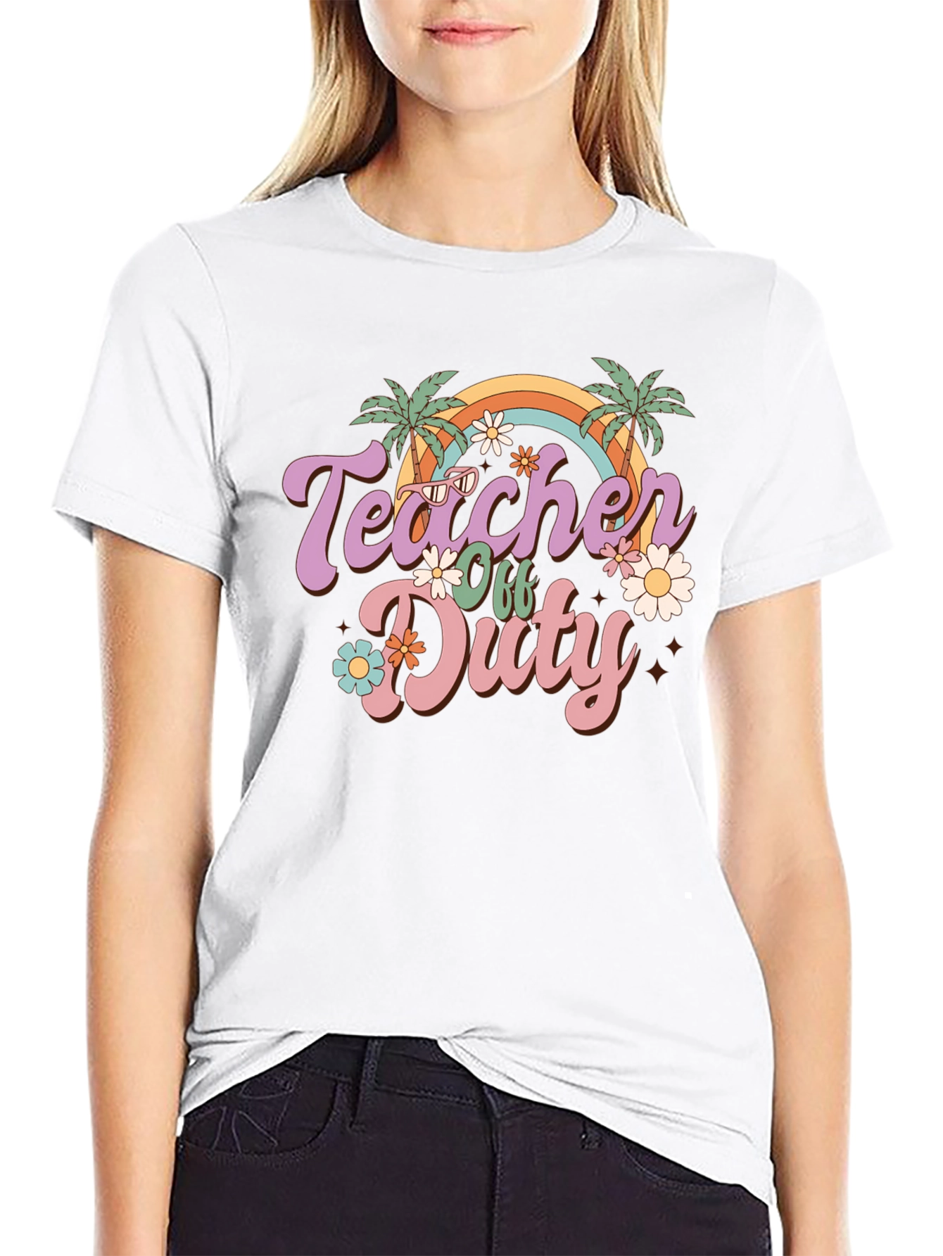 Camiseta Teacher Off Duty Retro para Profesor