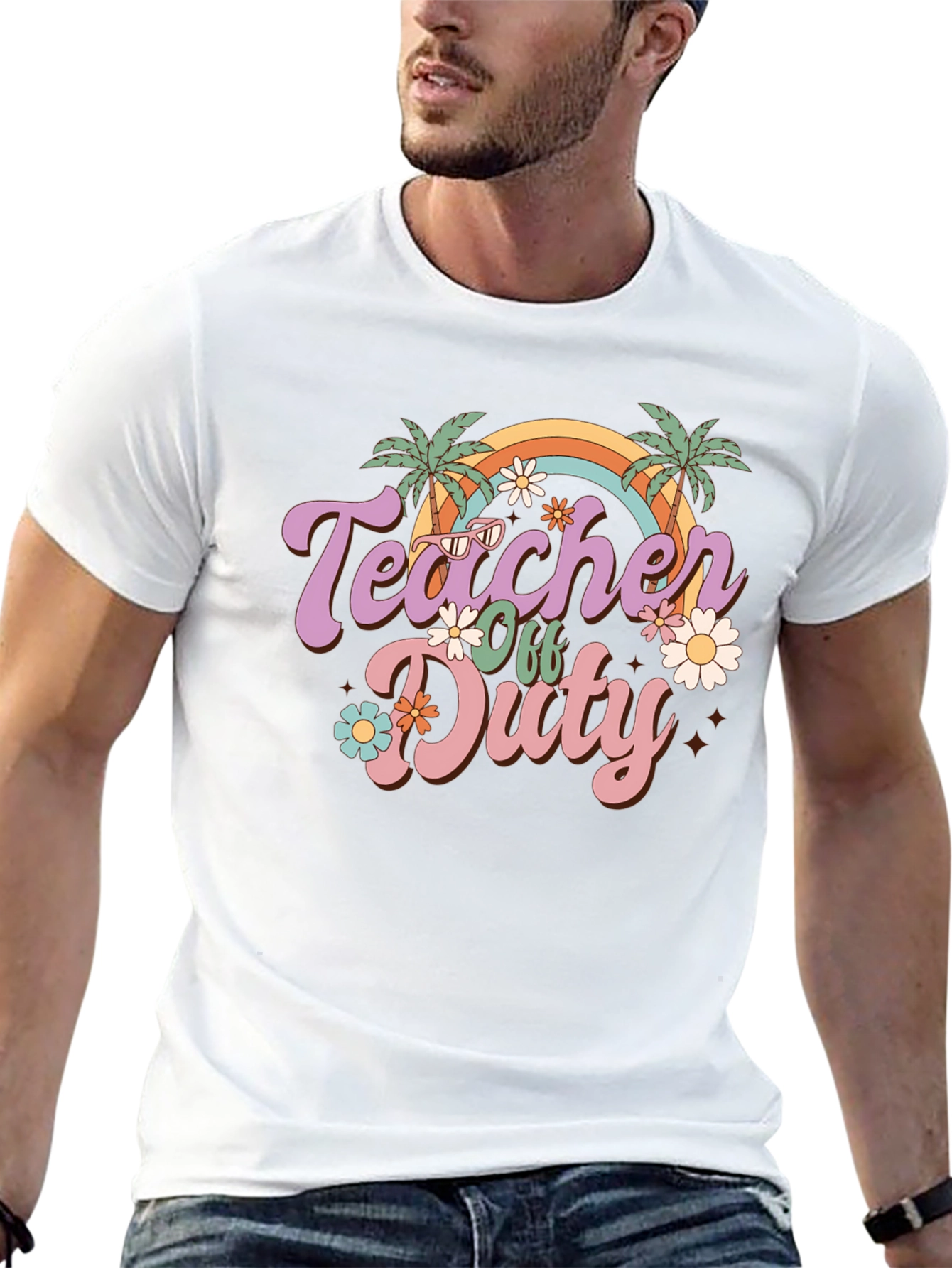 Camiseta Teacher Off Duty Retro para Profesor