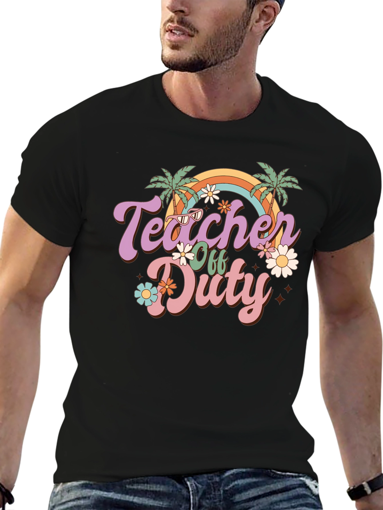 Camiseta Teacher Off Duty Retro para Profesor