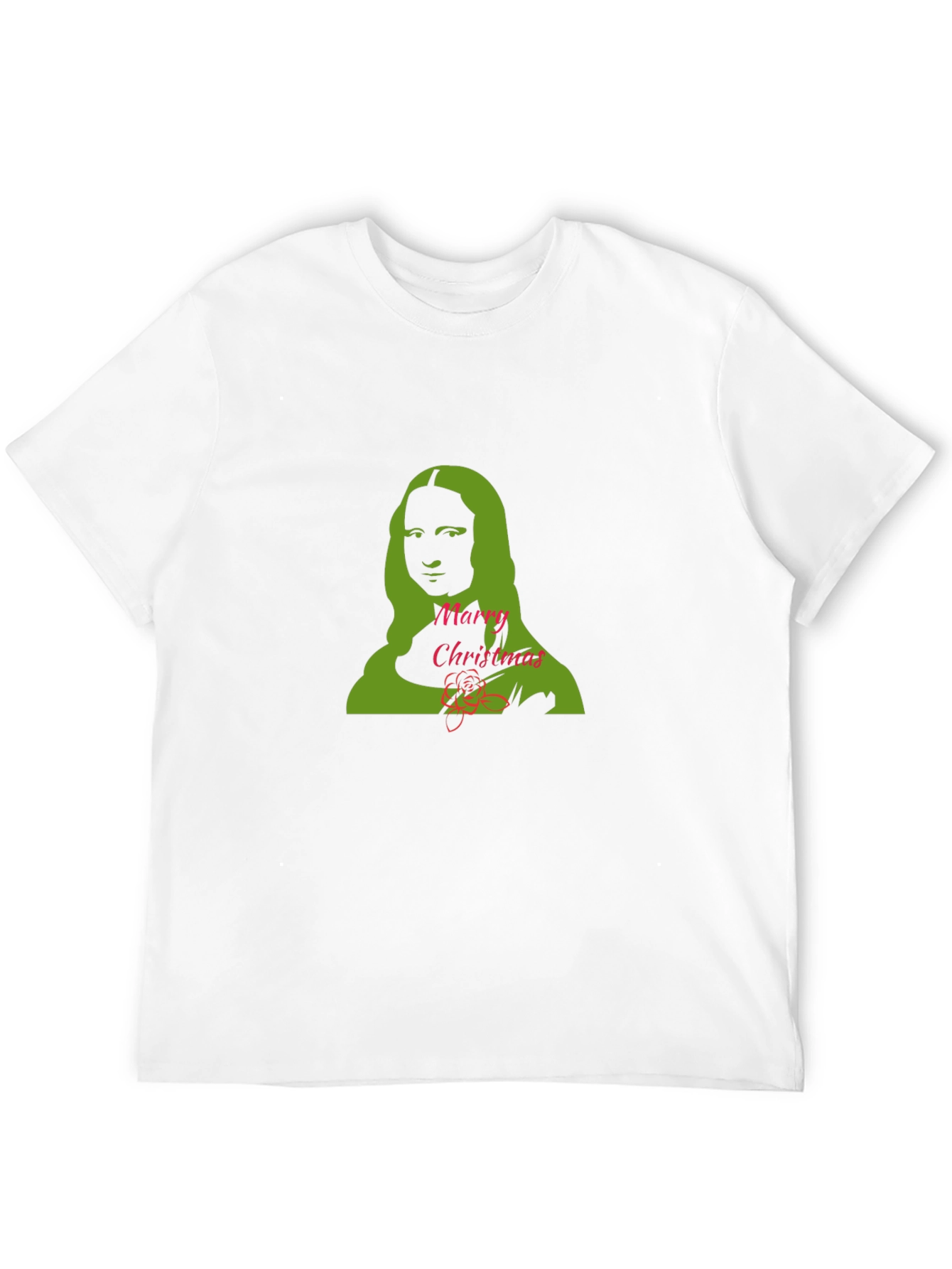 Camiseta Hombre Mona Lisa Navideña