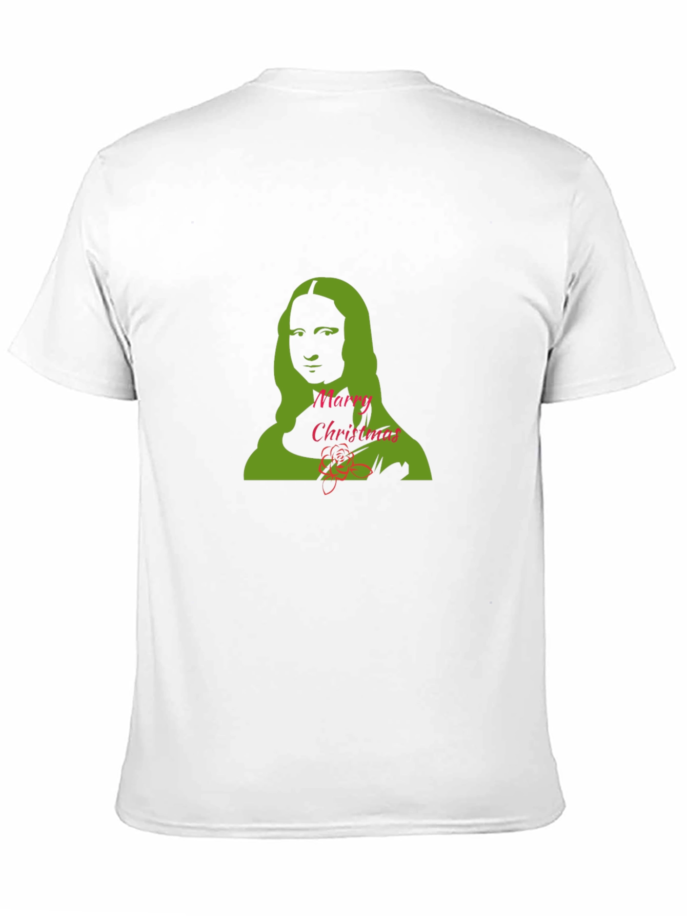 Camiseta Hombre Mona Lisa Navideña