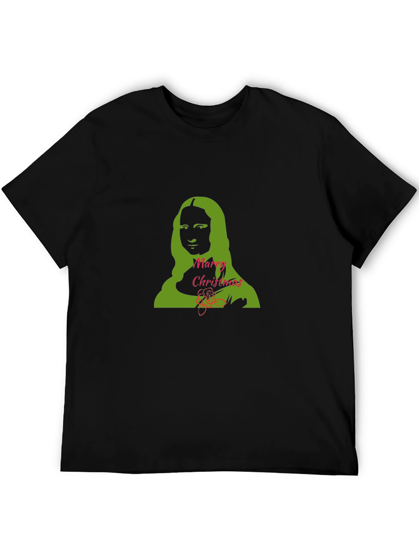 Camiseta Hombre Mona Lisa Navideña