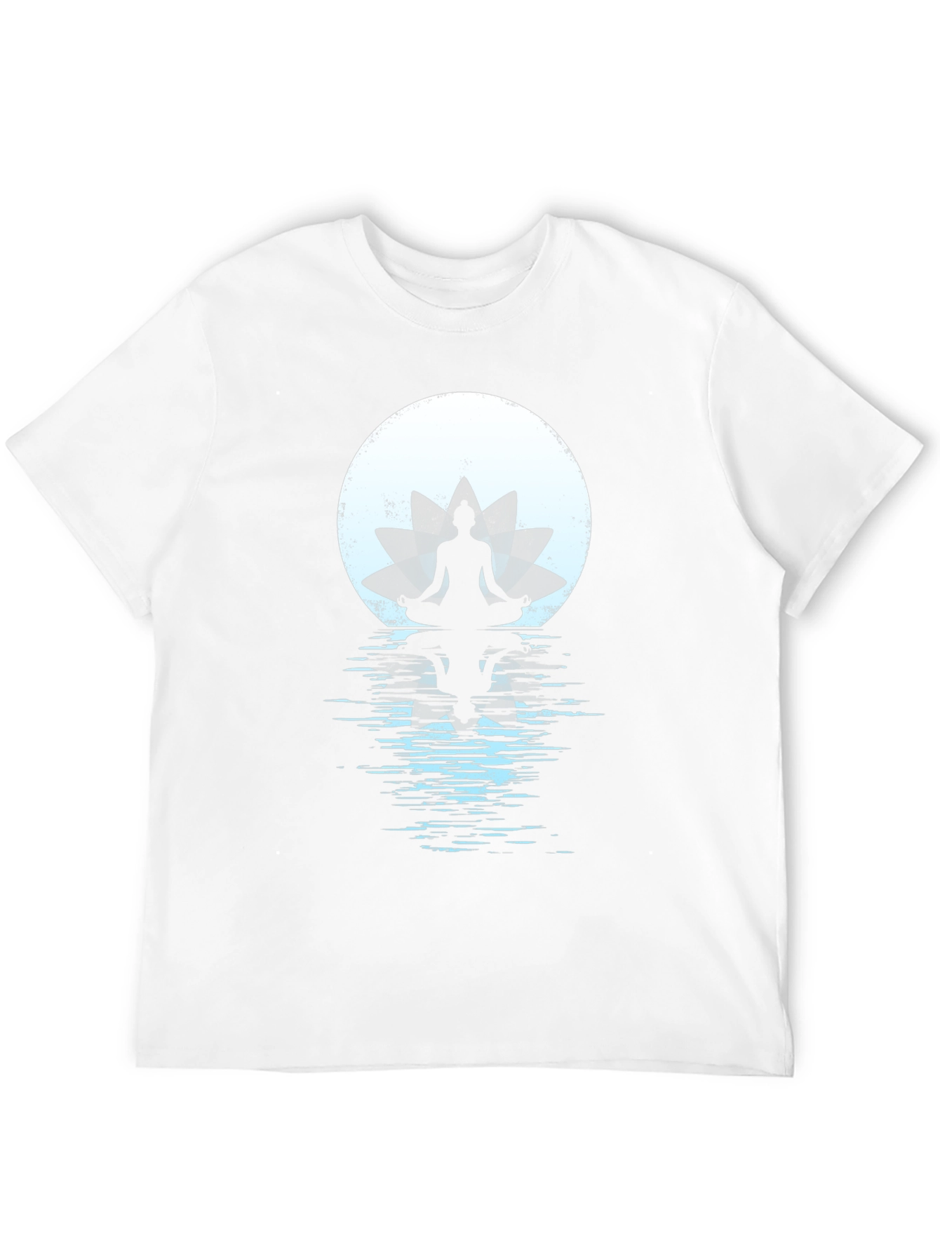 Camiseta Hombre Yoga Lotus Moon Negra