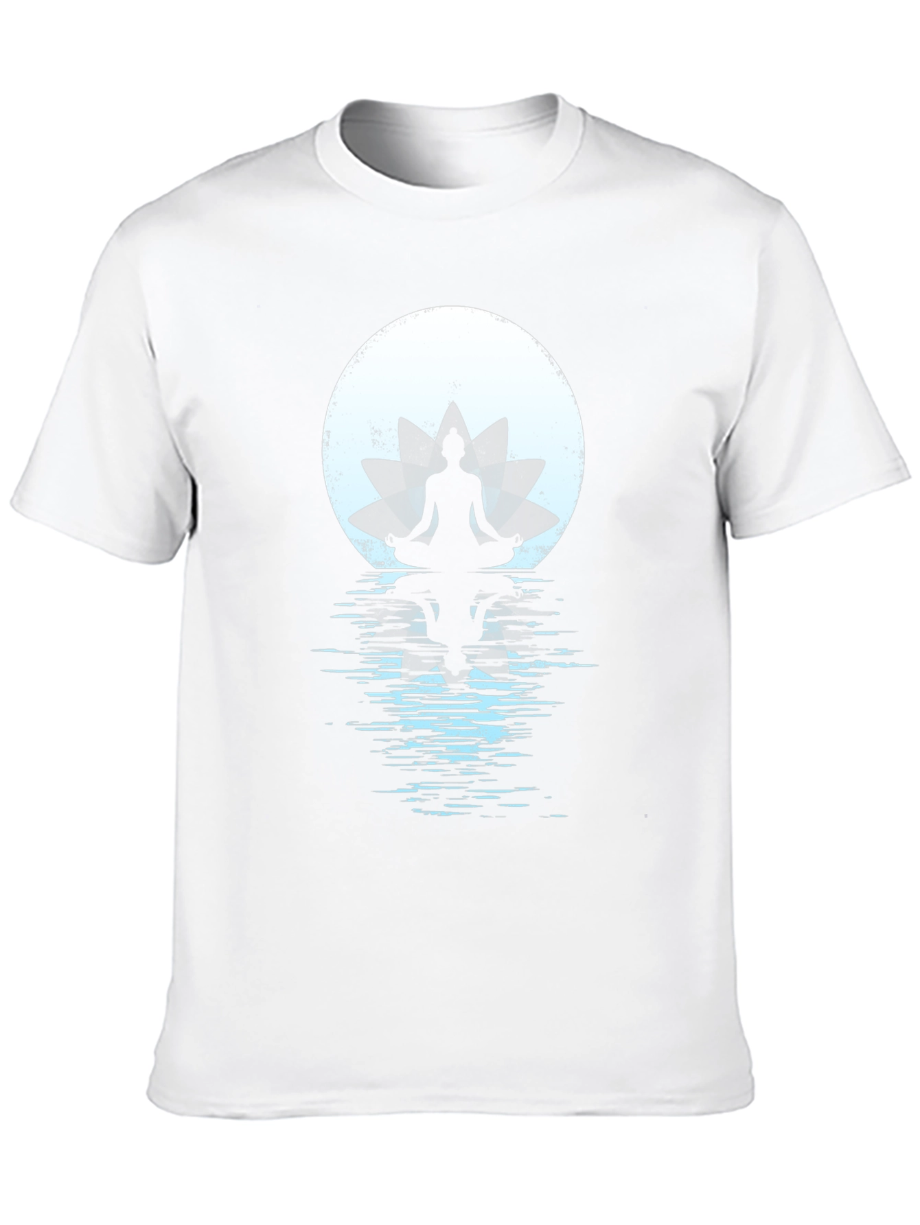 Camiseta Hombre Yoga Lotus Moon Negra