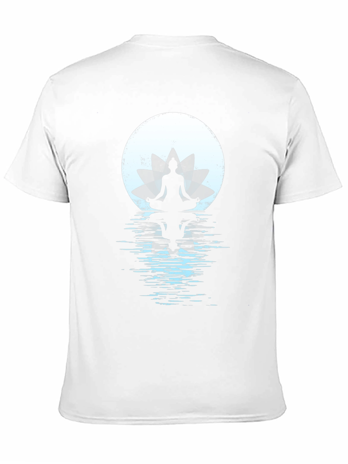 Camiseta Hombre Yoga Lotus Moon Negra