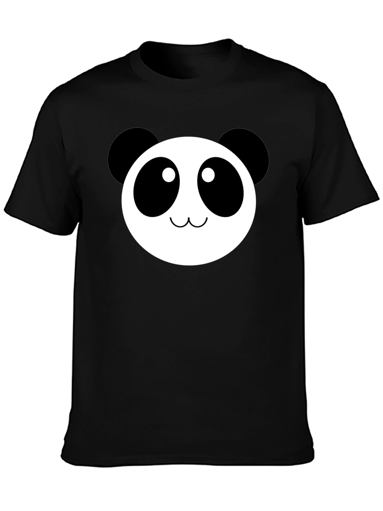 Camiseta Negra con Diseño de Panda