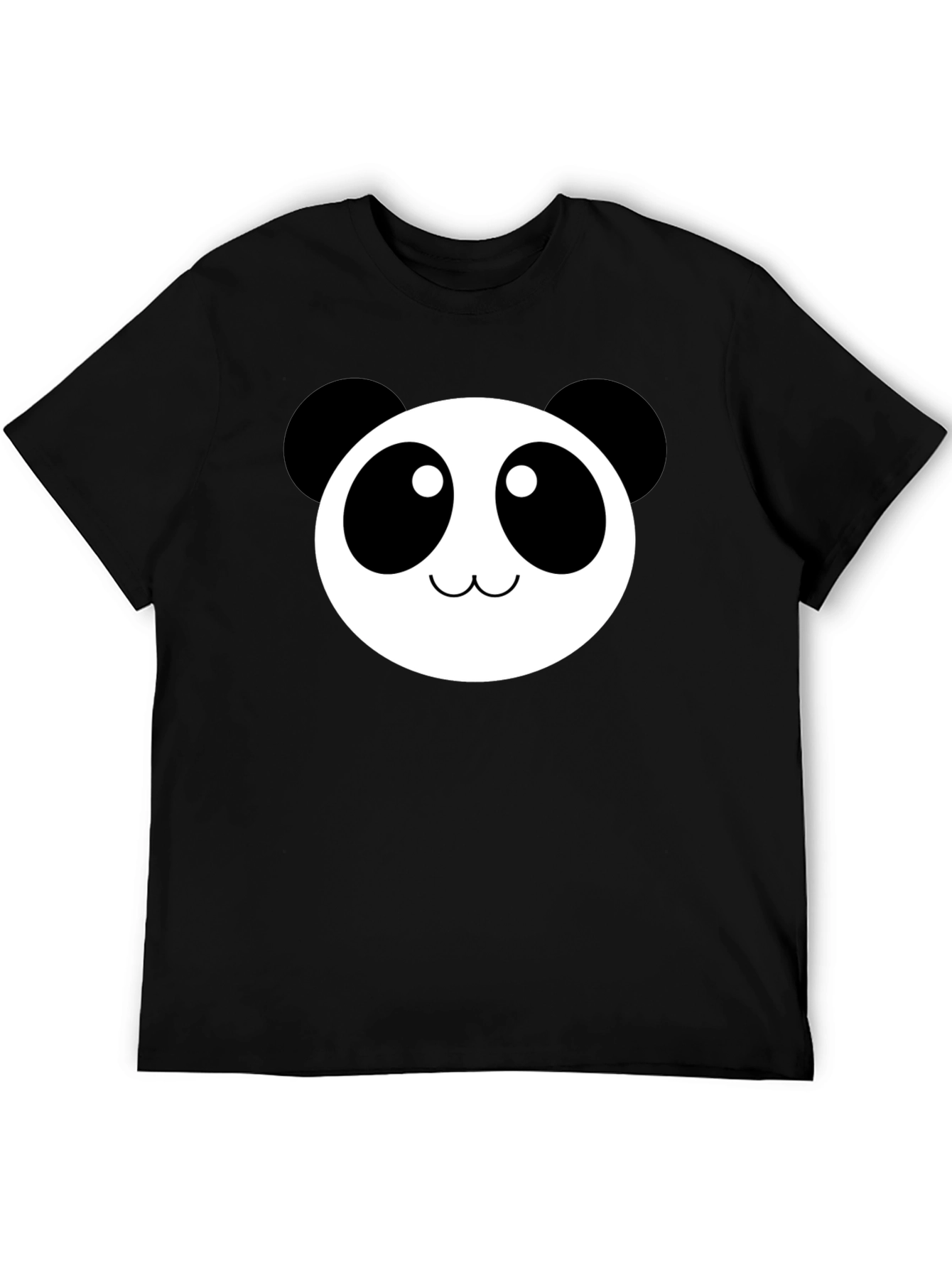 Camiseta Negra con Diseño de Panda