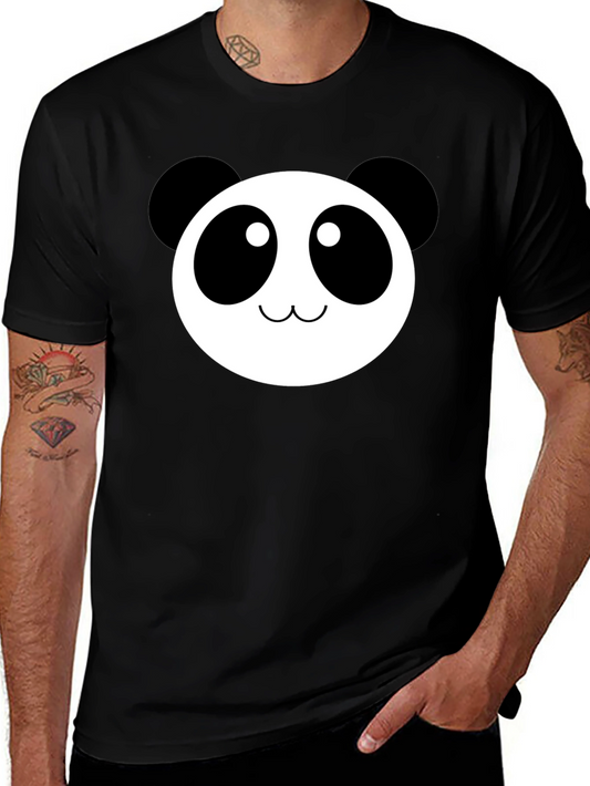 Camiseta Negra con Diseño de Panda
