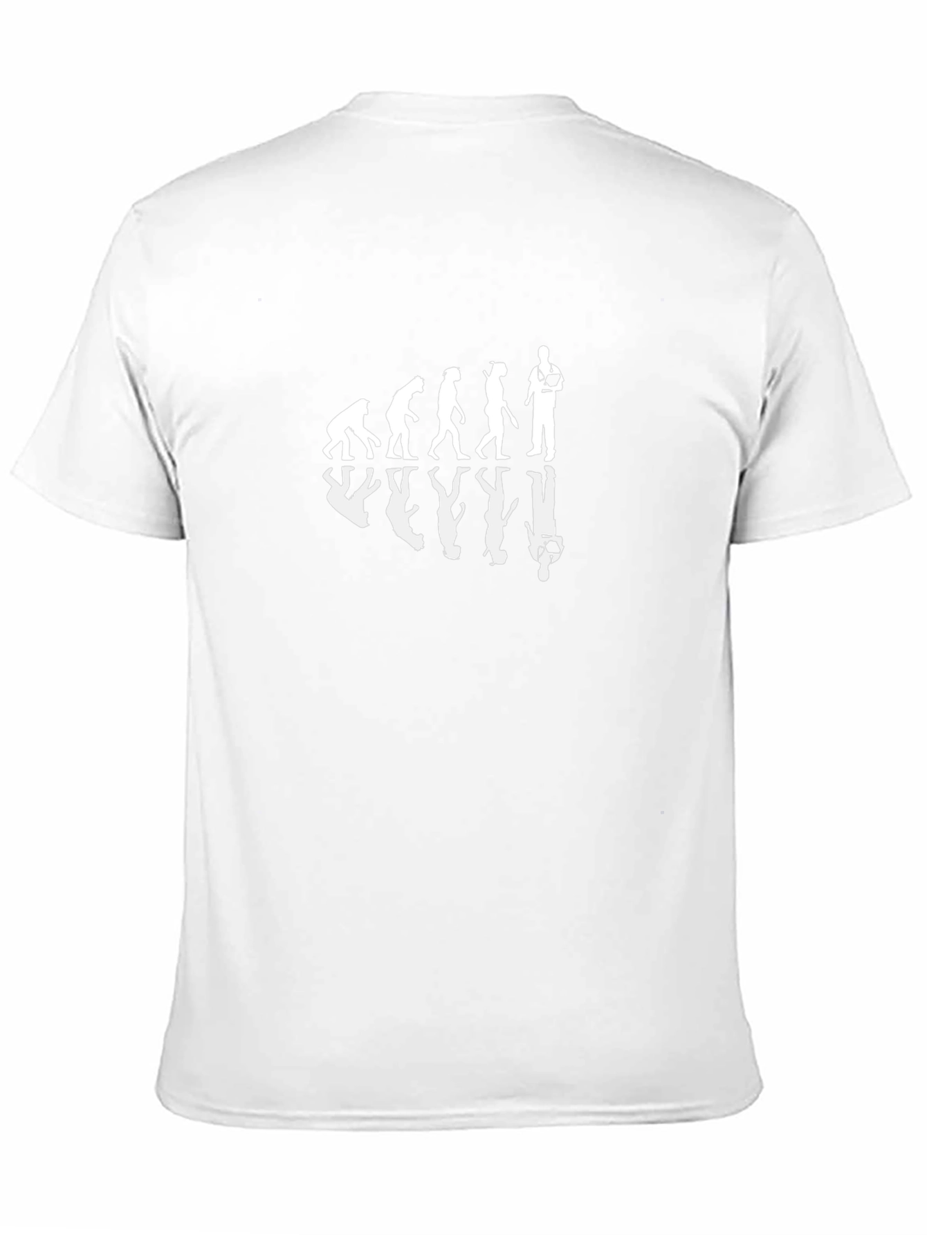 Camiseta Negra Evolución Humana con Reflejo