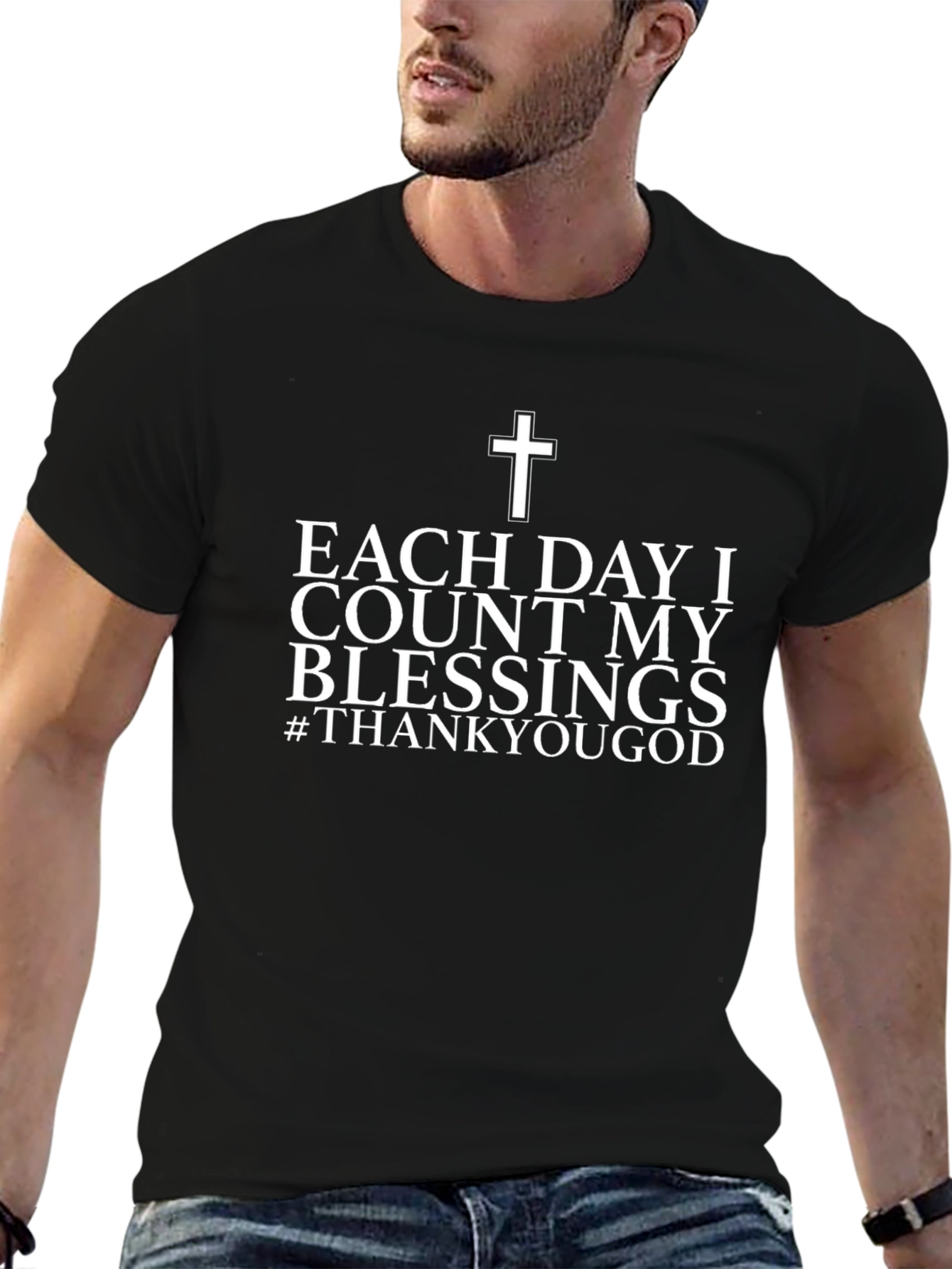Camiseta Cristiana: Cada Día Cuento Mis Bendiciones