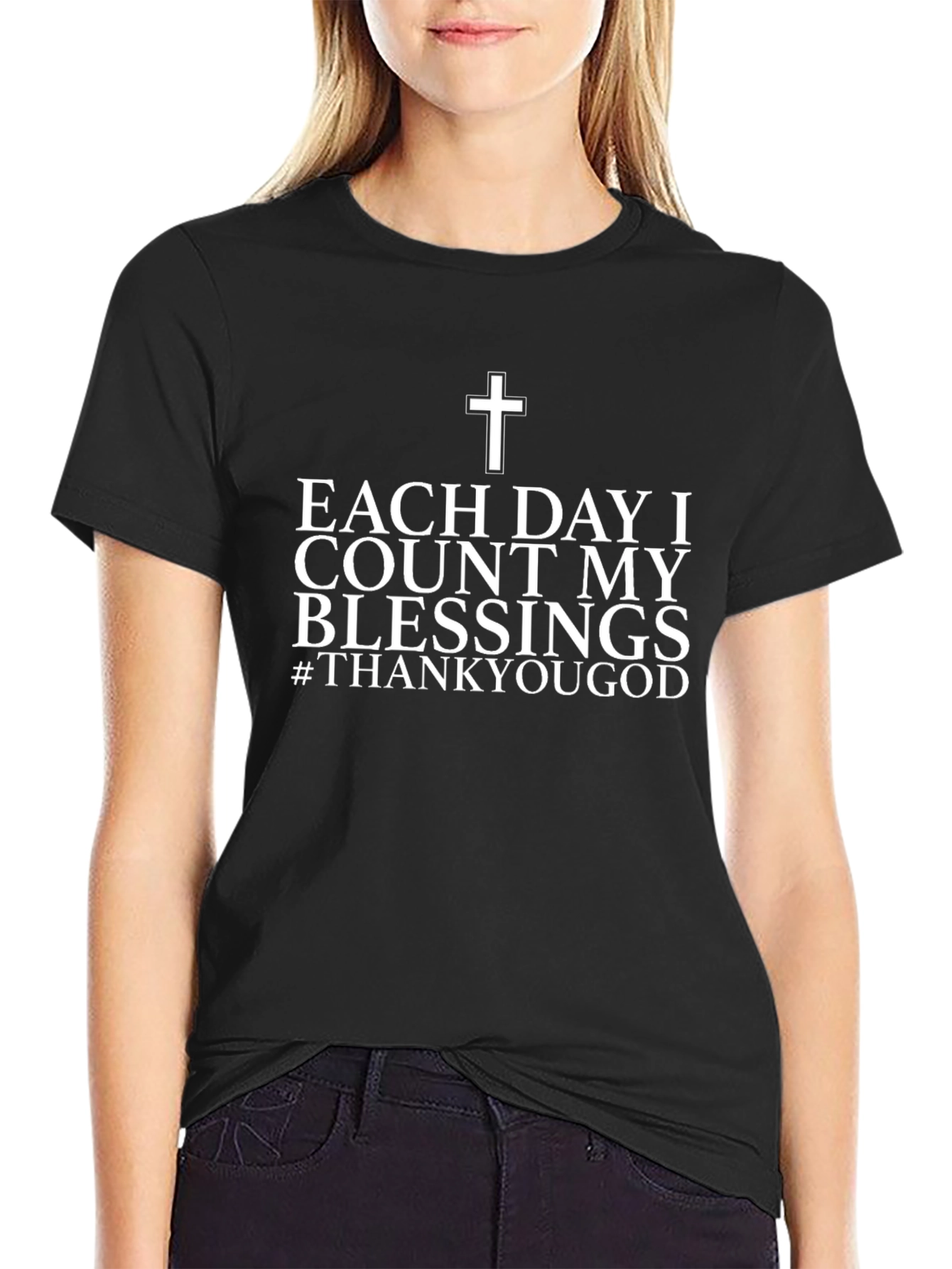 Camiseta Cristiana: Cada Día Cuento Mis Bendiciones