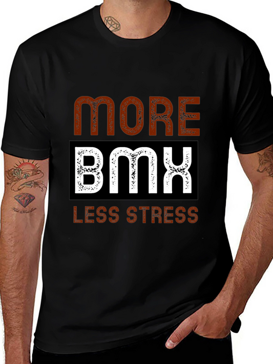 Camiseta Negra More BMX Less Stress