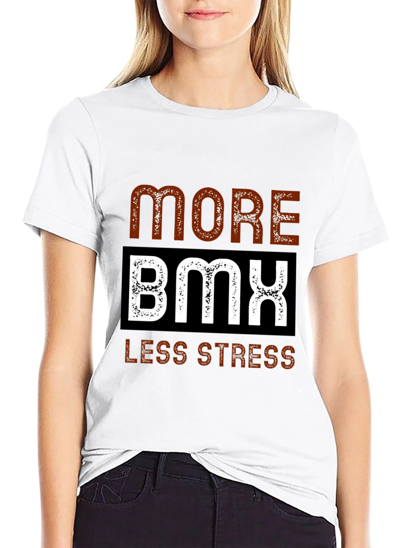 Camiseta Negra More BMX Less Stress