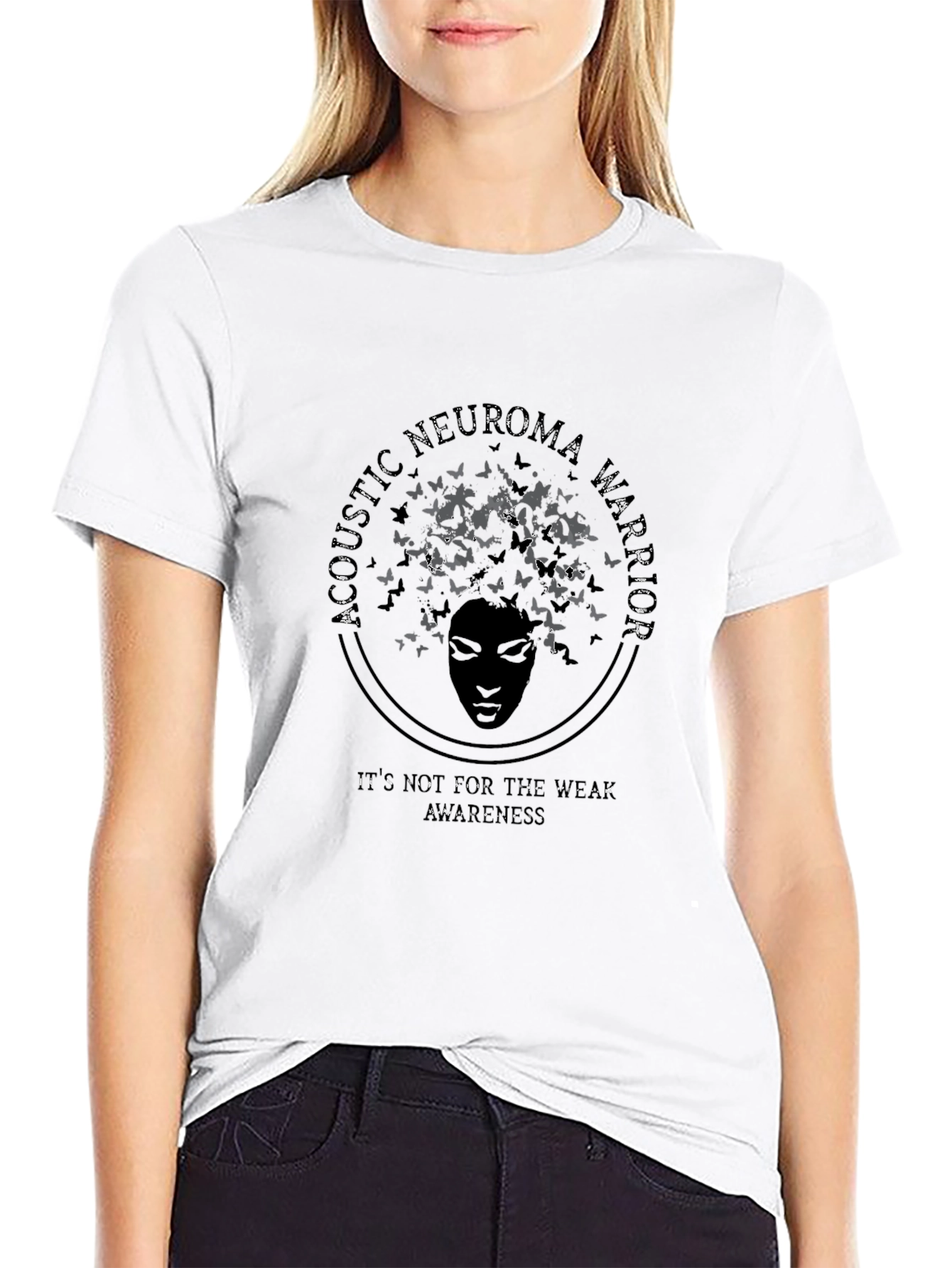 Camiseta Negra Con Diseño de Concientización