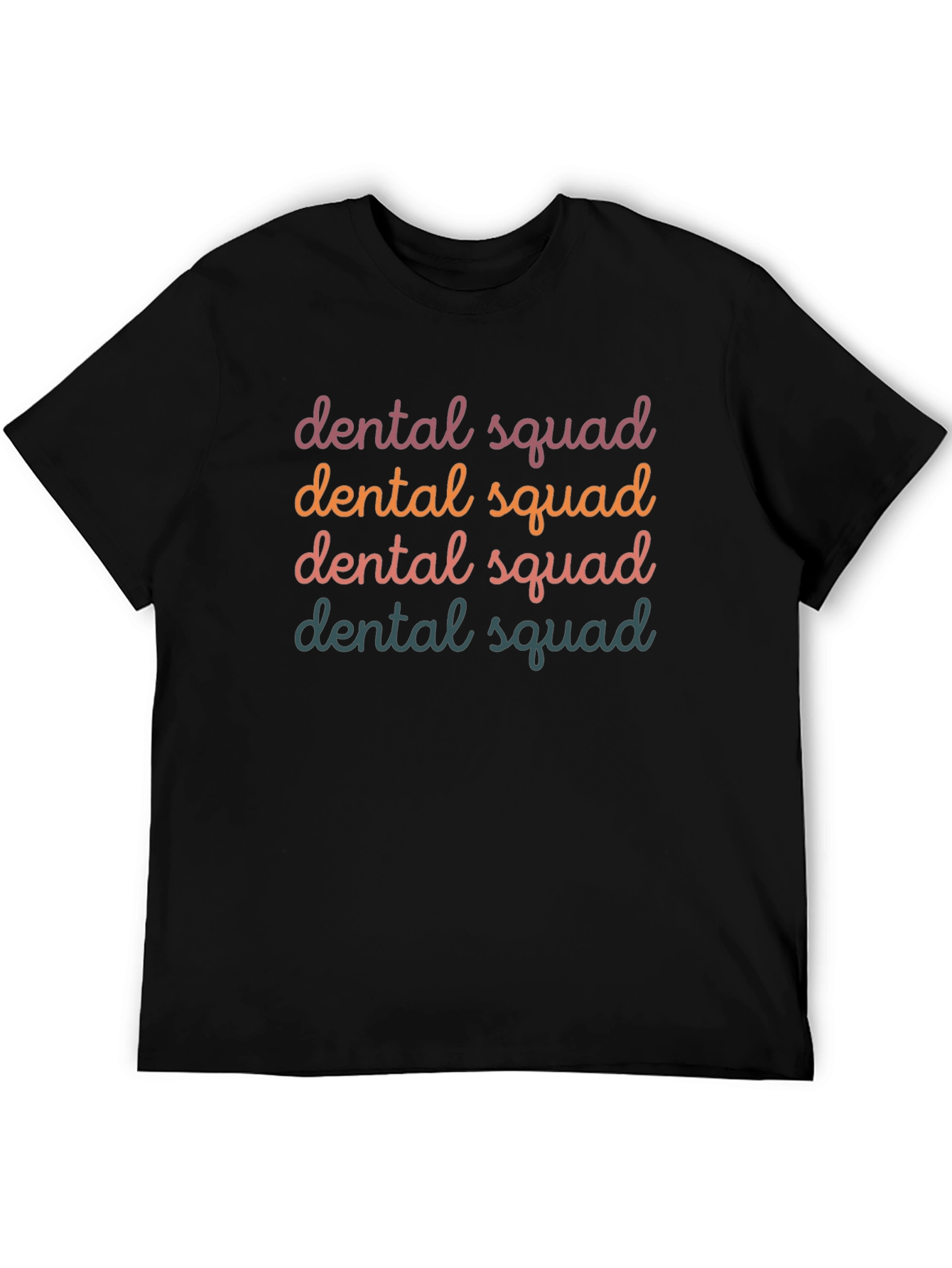 Camiseta Negra Dental Squad Diseño Divertido