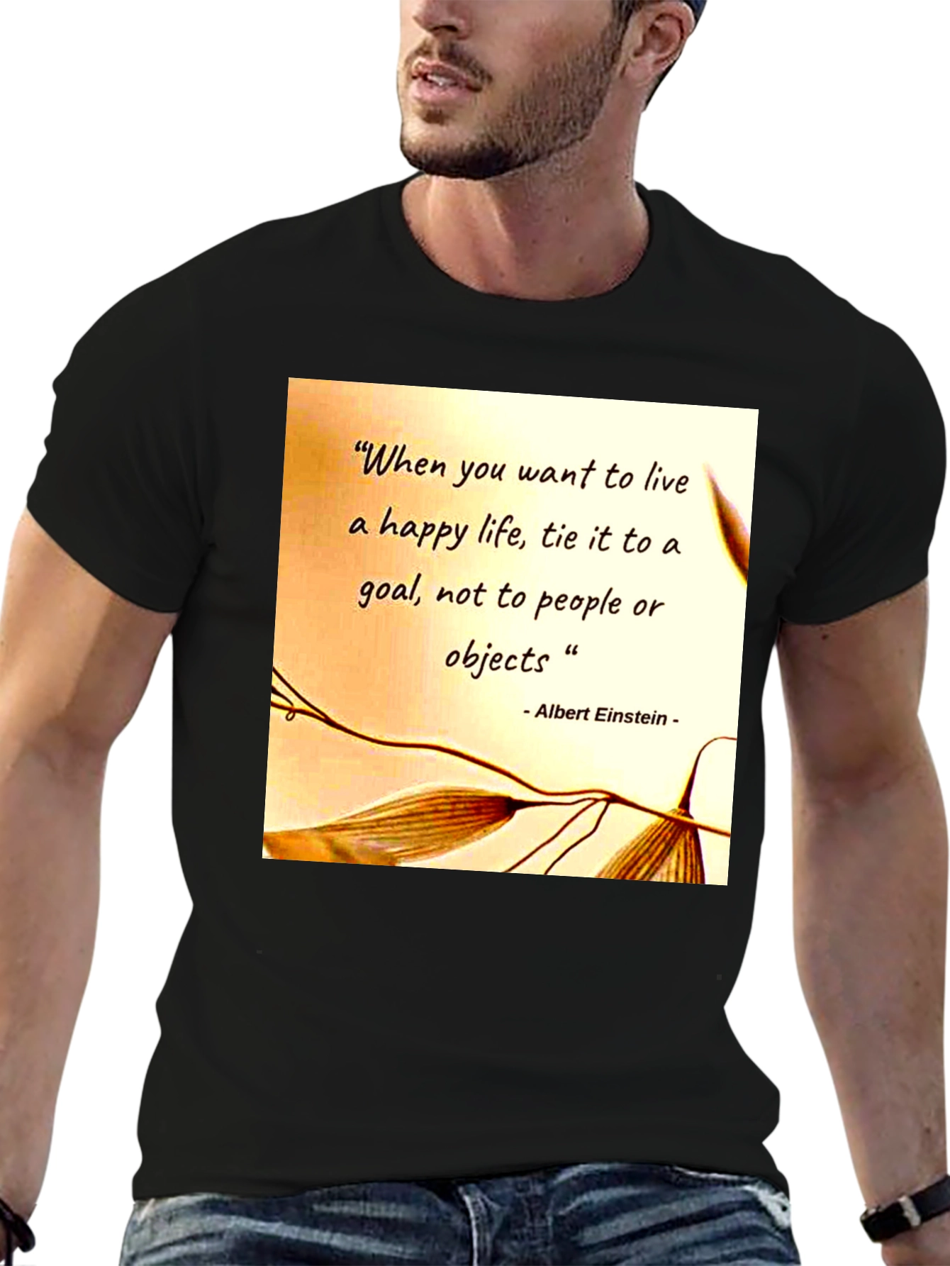 Camiseta Hombre Frase Motivacional Einstein