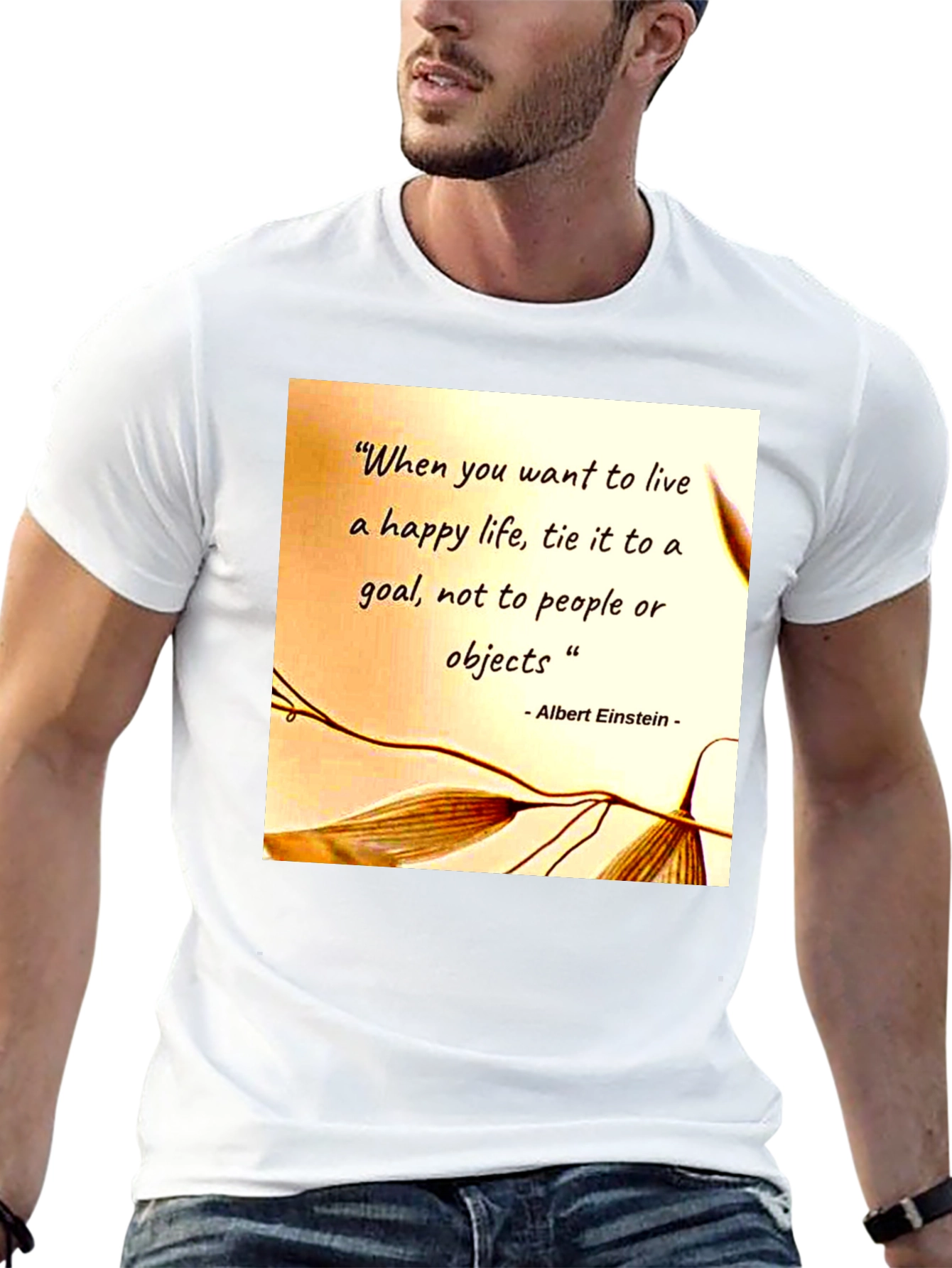 Camiseta Hombre Frase Motivacional Einstein
