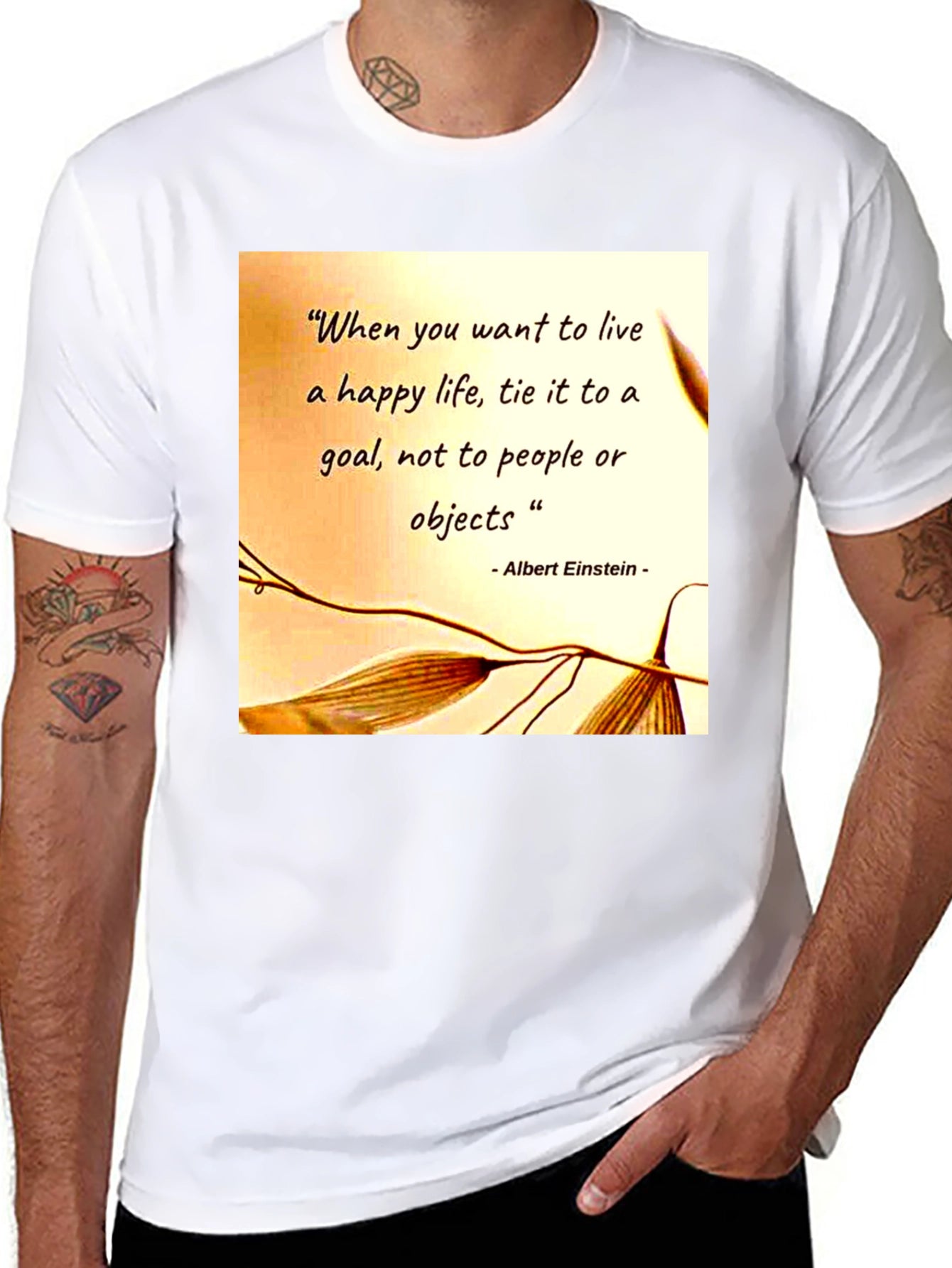 Camiseta Hombre Frase Motivacional Einstein