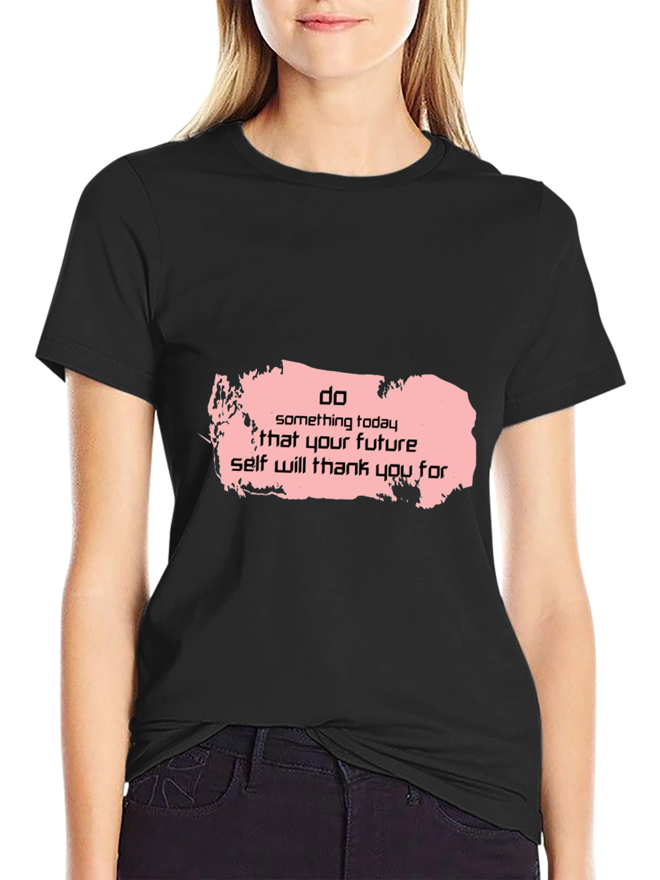 Camiseta Negra Motivacional: Haz Algo Hoy