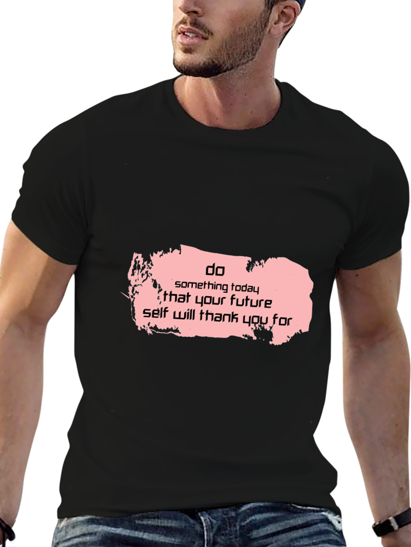 Camiseta Negra Motivacional: Haz Algo Hoy