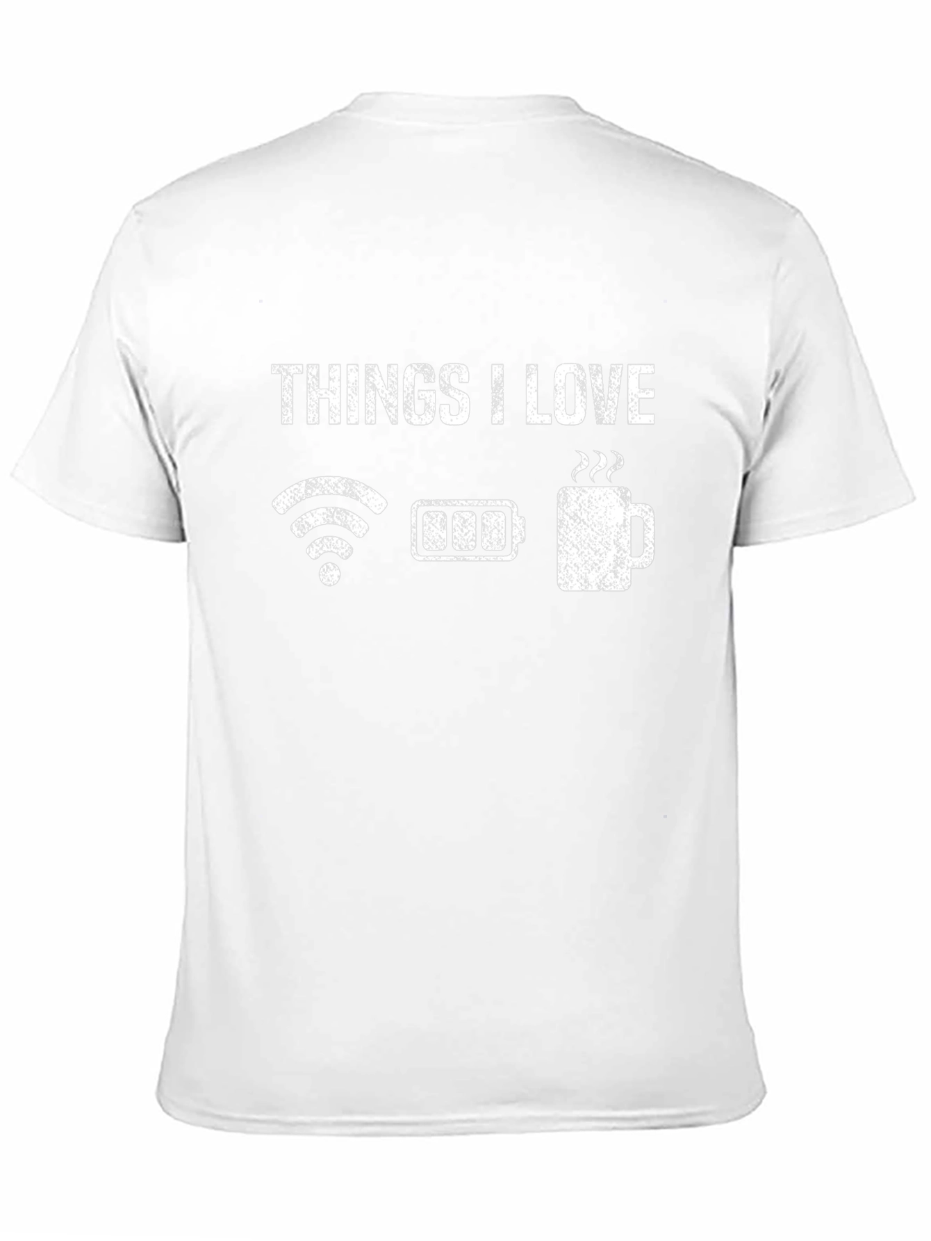 Camiseta Negra Cosas que Amo - WiFi Batería Café