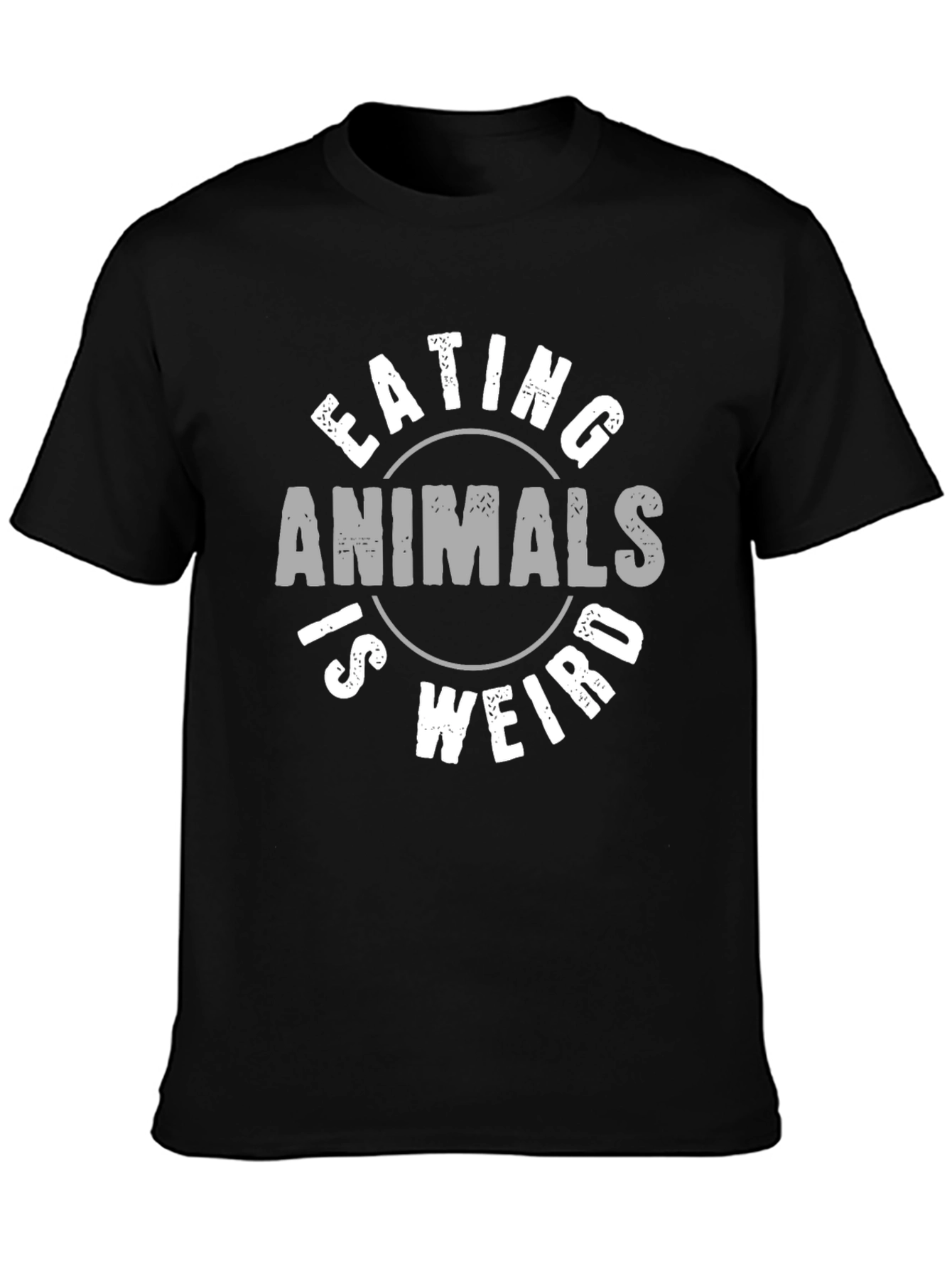 Camiseta Negra Unisex con Diseño Vegano
