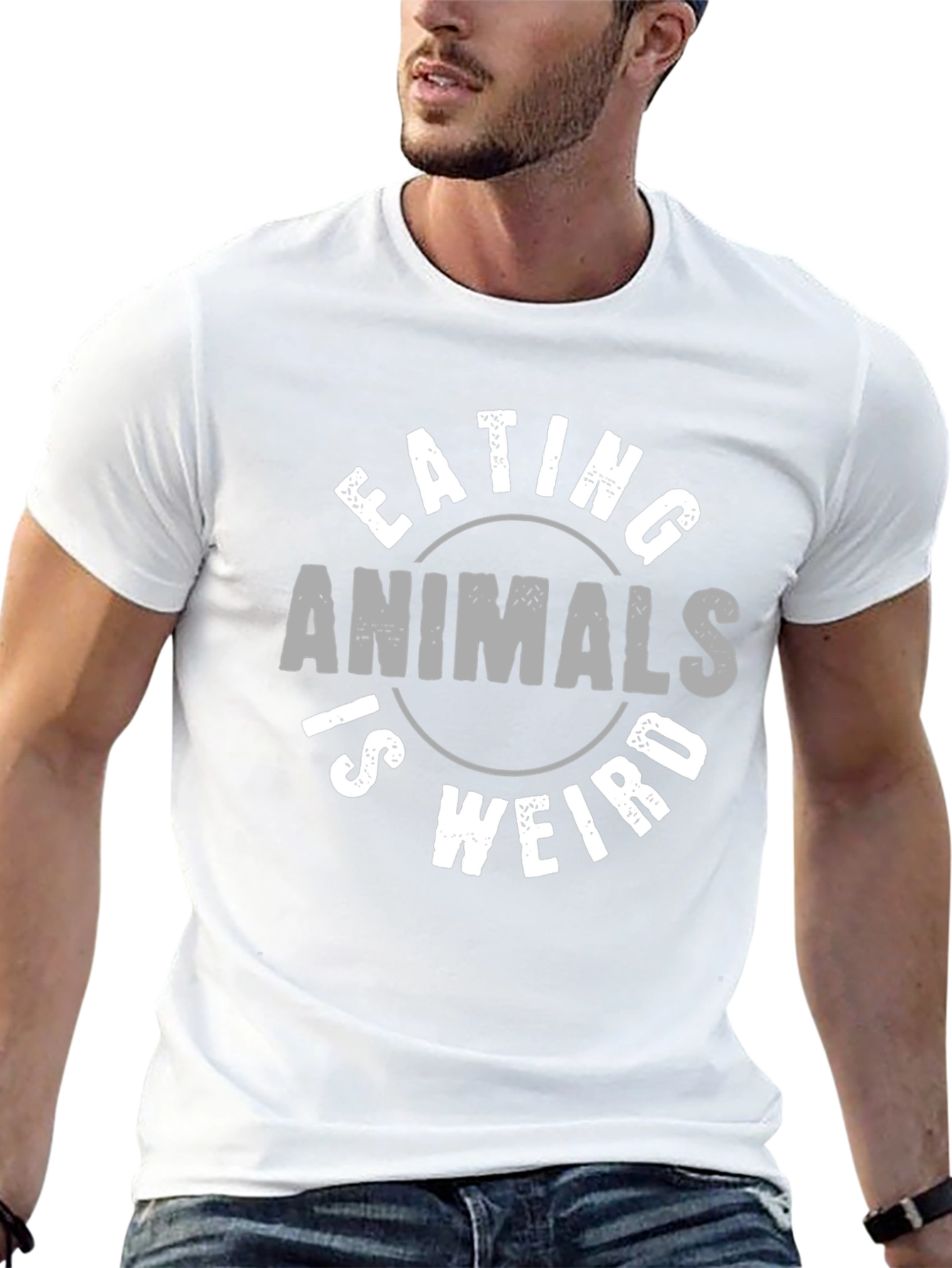 Camiseta Negra Unisex con Diseño Vegano