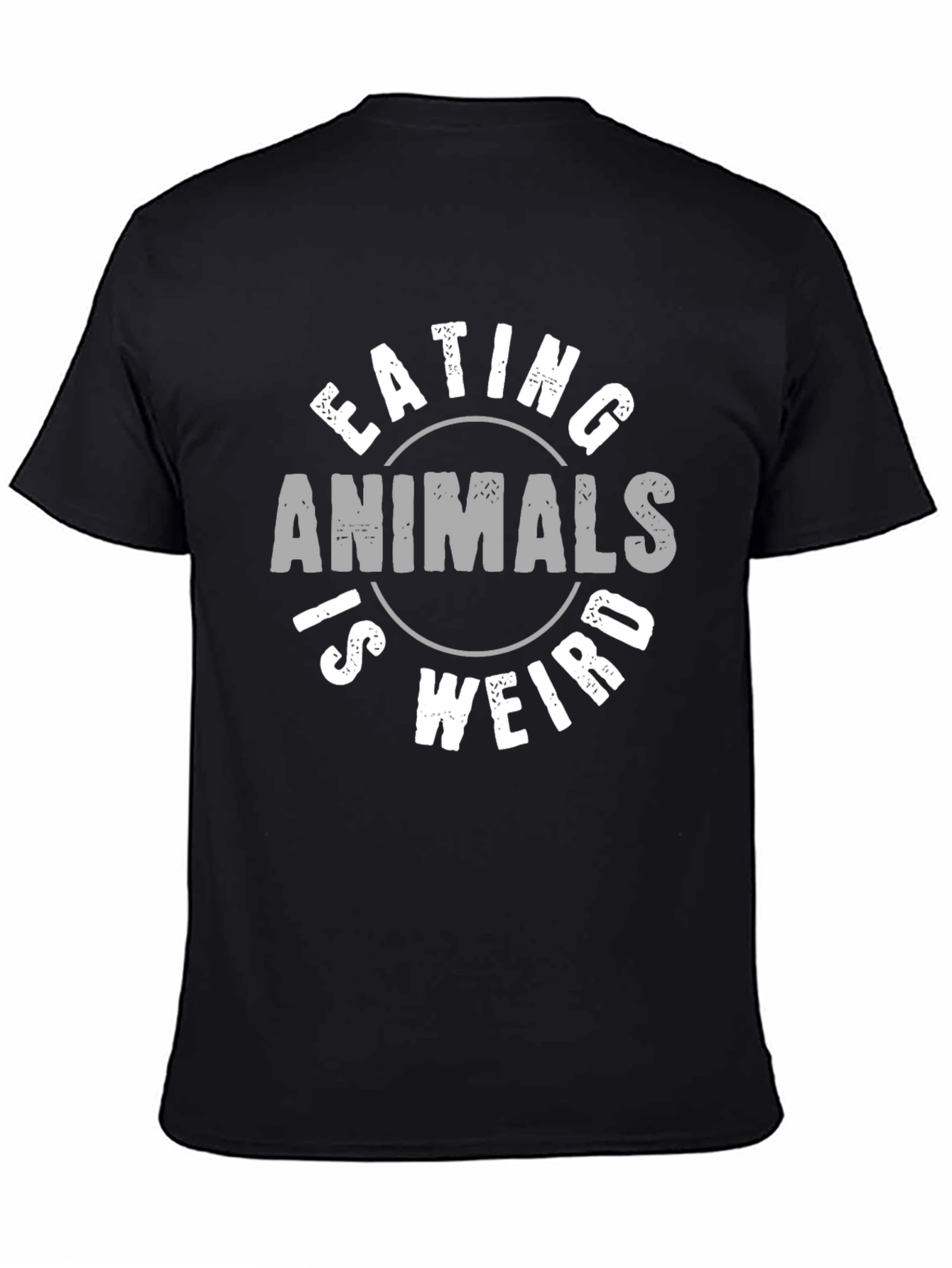 Camiseta Negra Unisex con Diseño Vegano