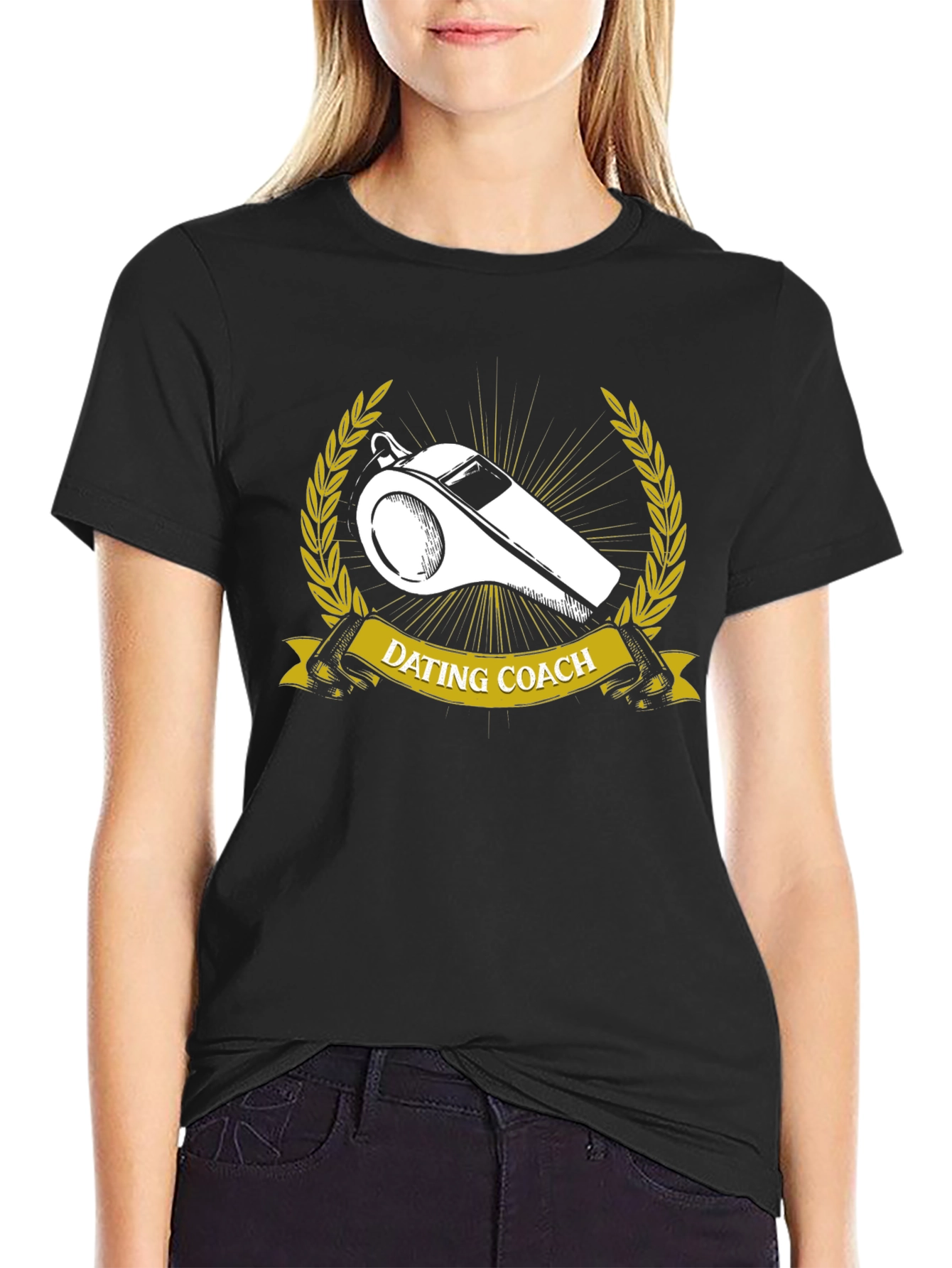 Camiseta Coach de Citas - Silbato Dorado